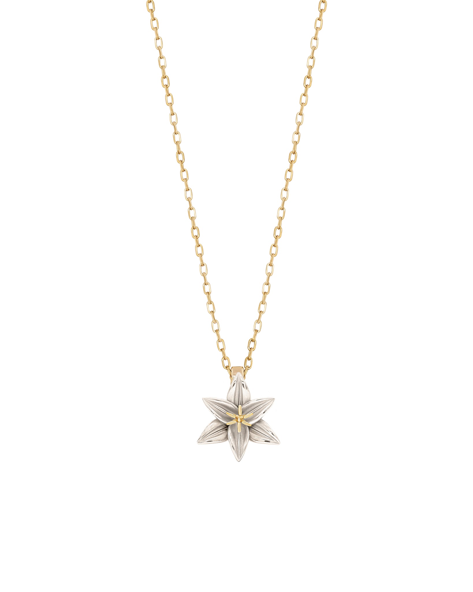 MAXI FLORA Lily 14K Charm Necklace