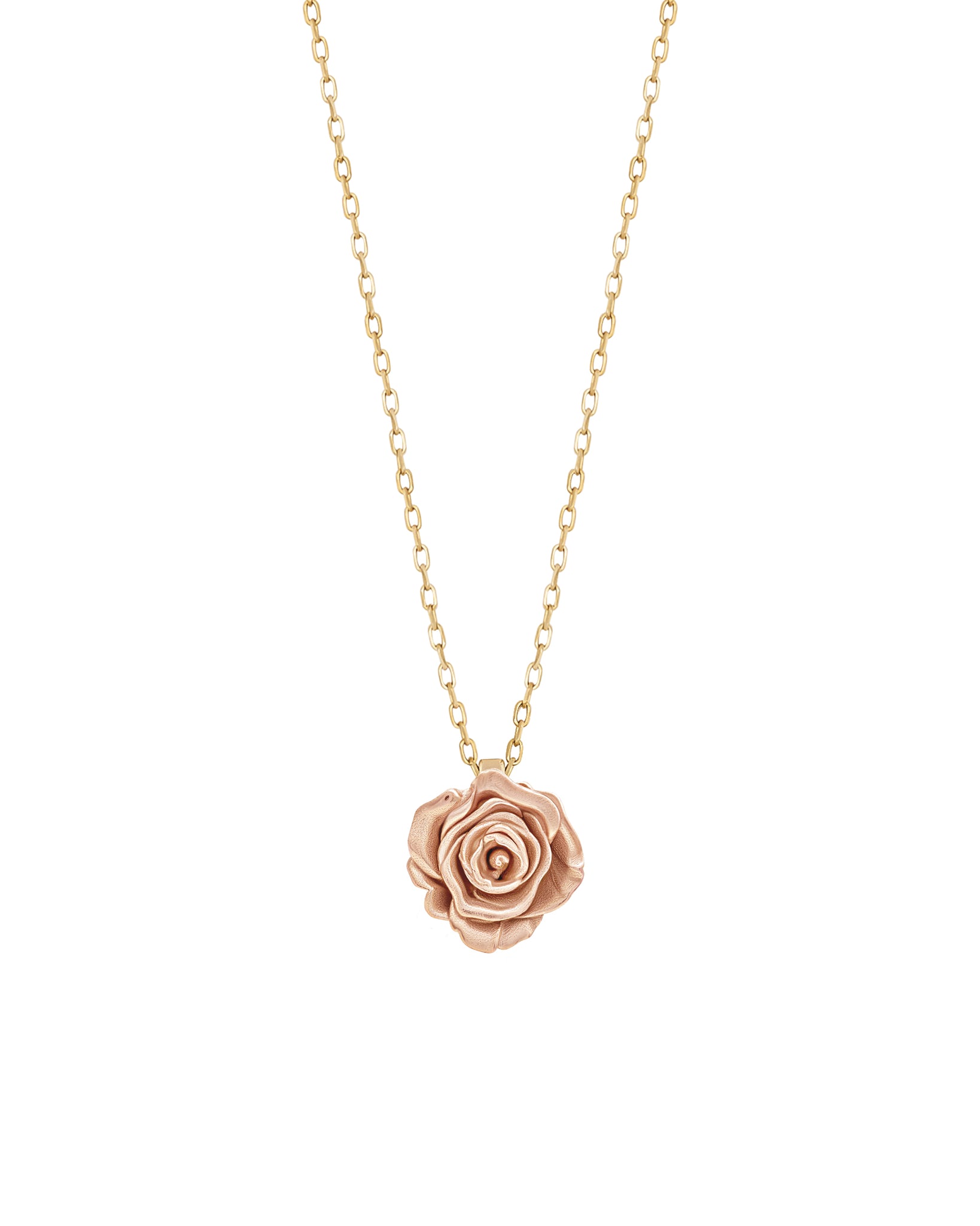 MAXI FLORA Rosa 14K Charm Necklace