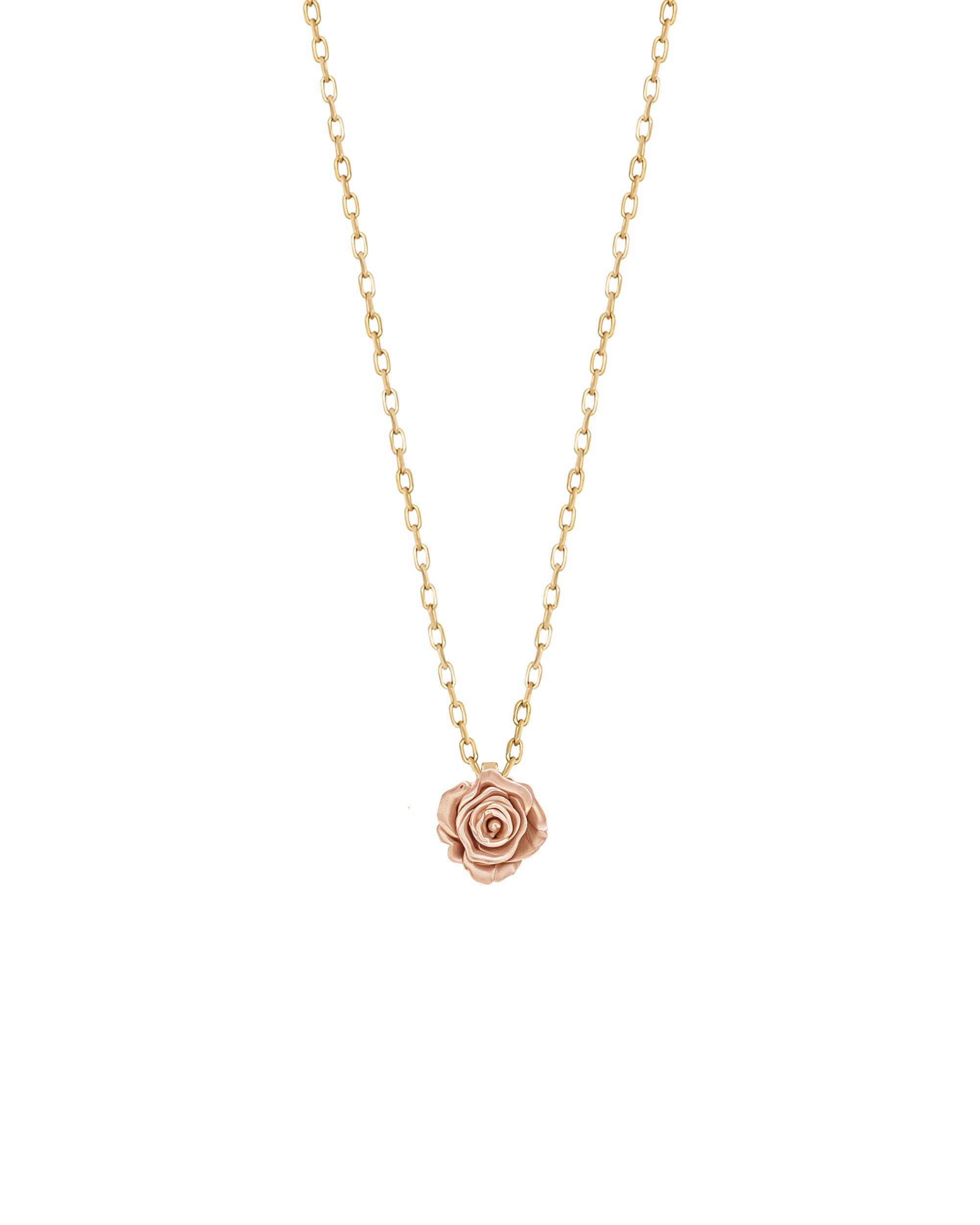 FLORA 14k Rose Charm Necklace