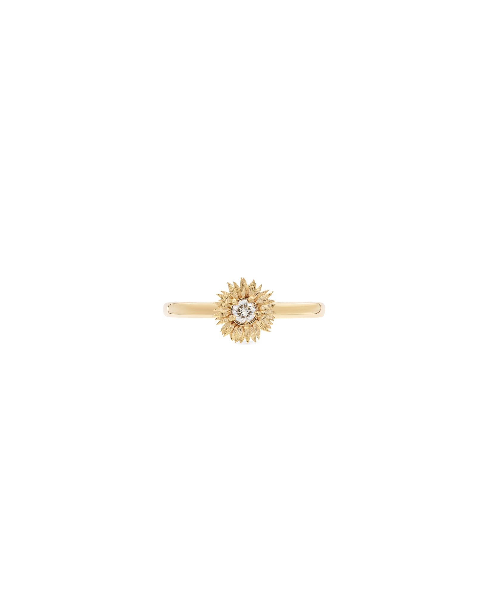 FLORA White Diamond Sunflower Ring