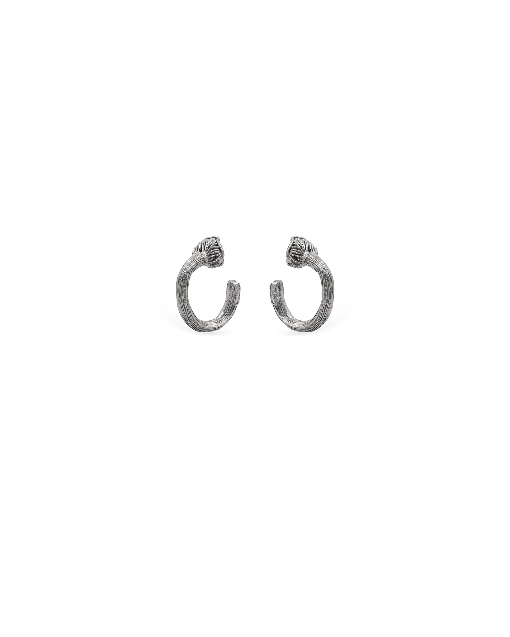 FUNGI Laccaria Silver Macro Earring