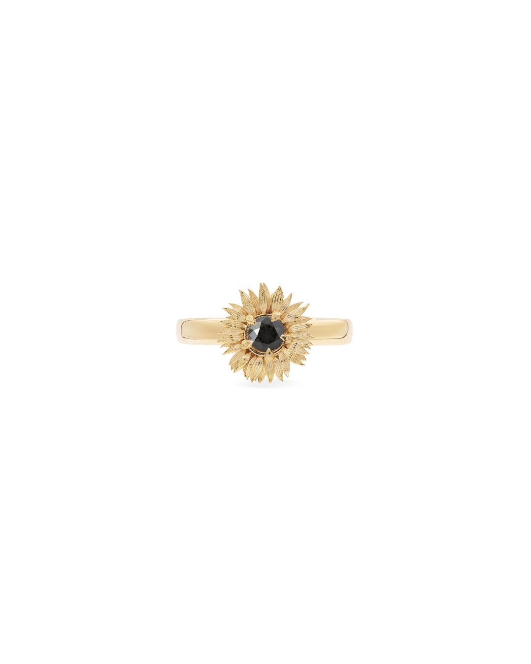 MAXI FLORA Black Diamond Sunflower Ring