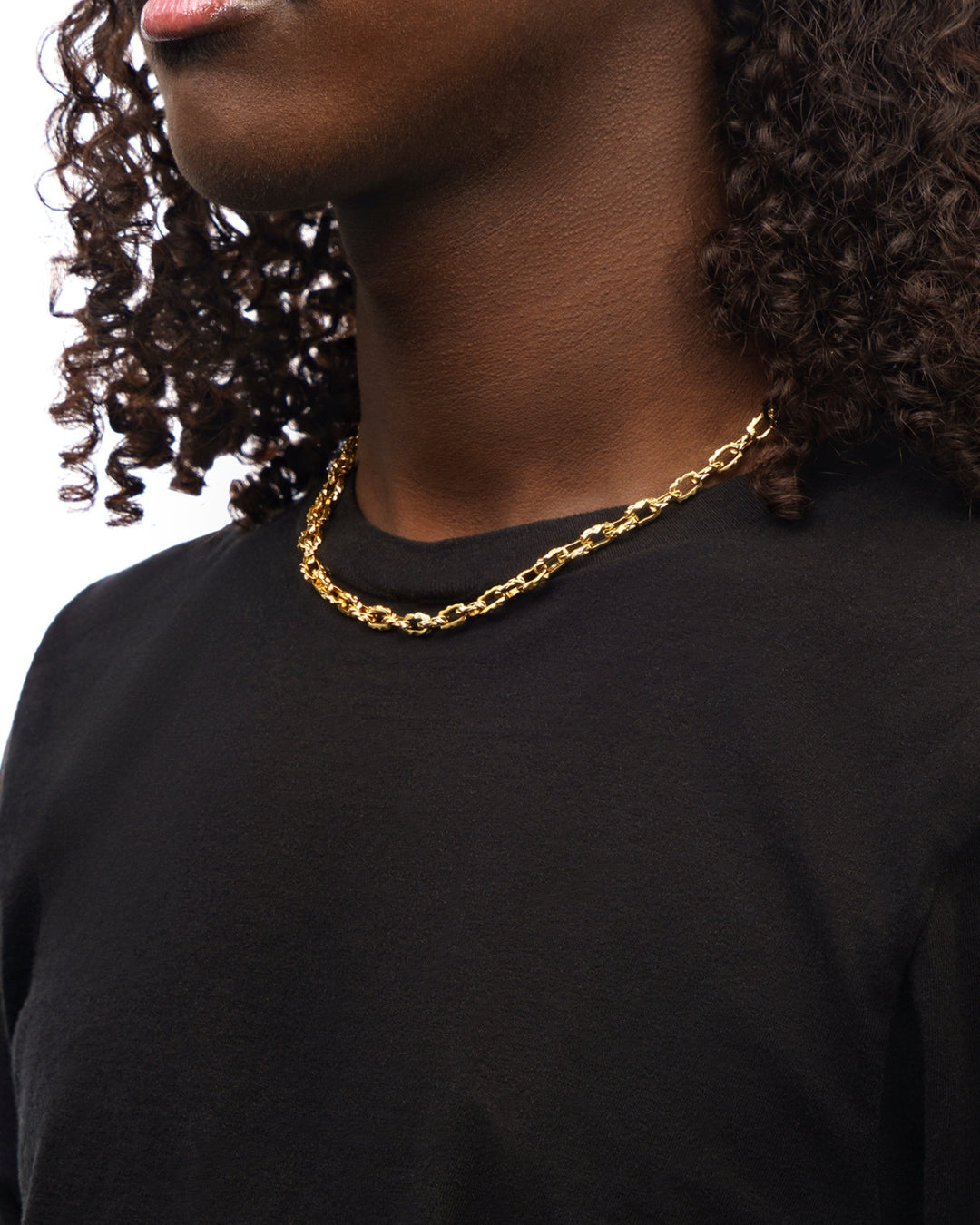 Mirror Nano Link Necklace | Solid Gold Link Necklace | Bernard James