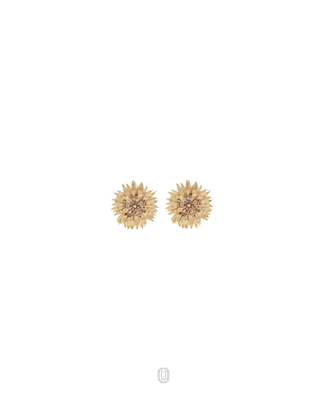 Limited Edition Brown Diamond Sunflower Earring