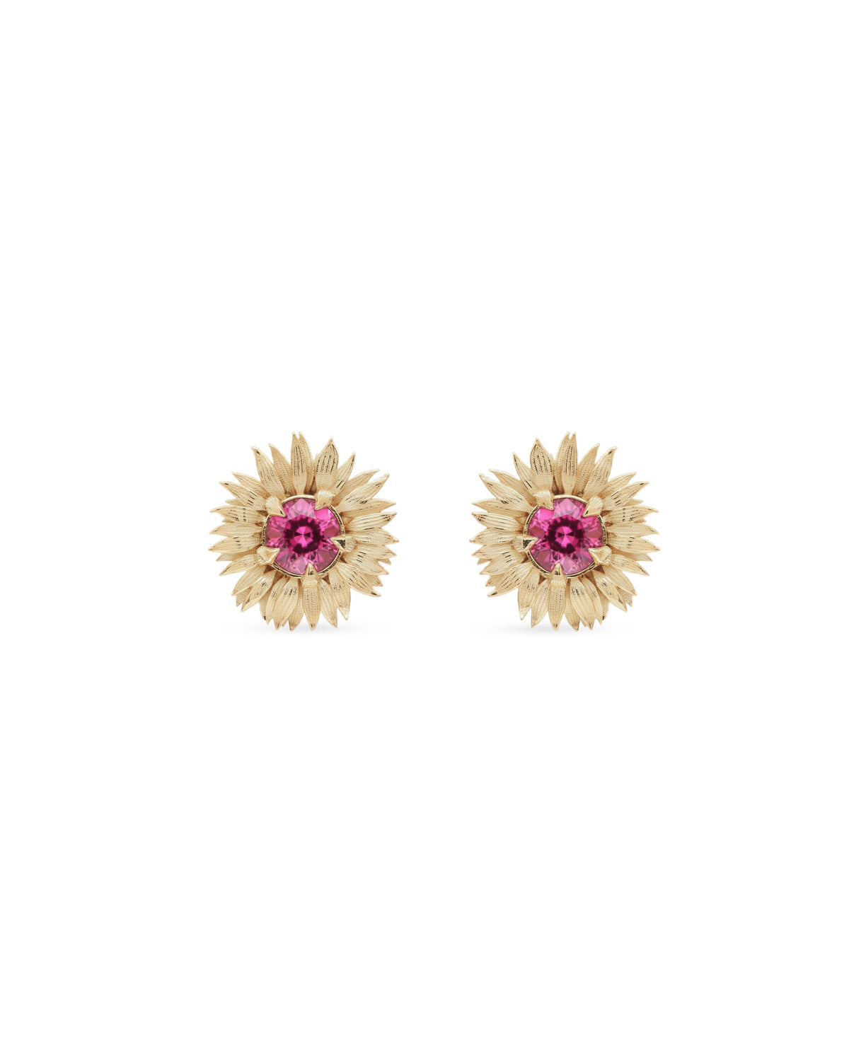Flora Maxi Sunflower Birthstone Stud Earrings
