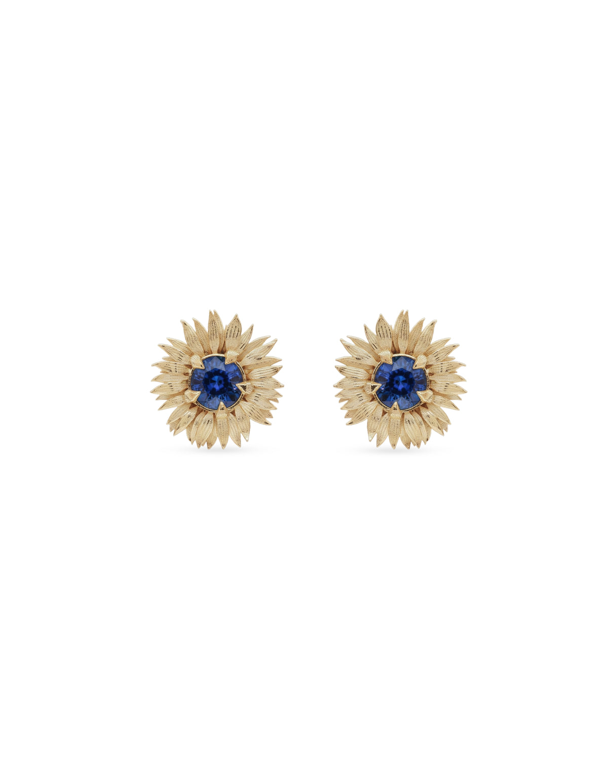 Flora Maxi Sunflower Birthstone Stud Earrings