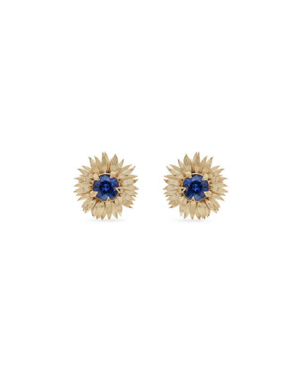 Flora Maxi Sunflower Birthstone Stud Earrings