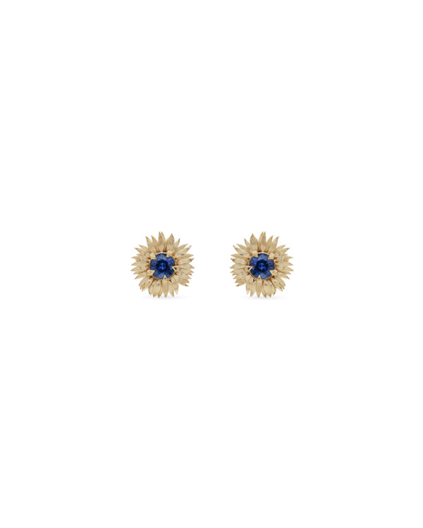Flora Sunflower Birthstone Stud Earrings