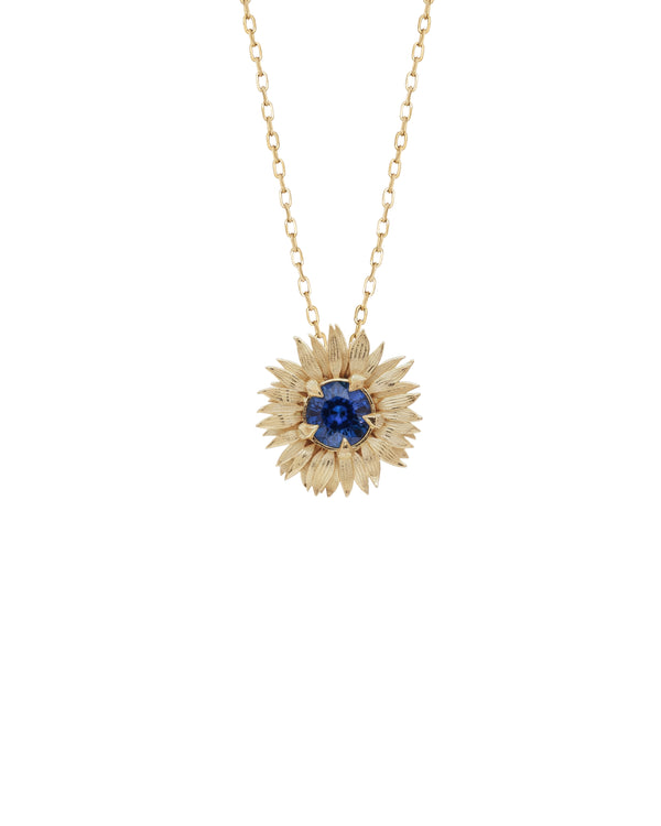 Flora Maxi Sunflower Birthstone Necklace
