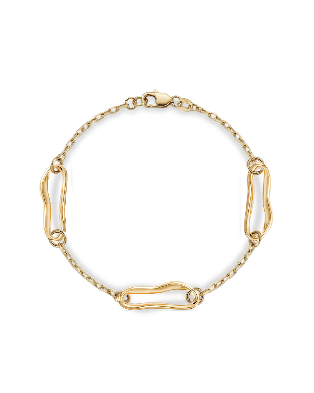 Crushed Trio Nano B Link Bracelet