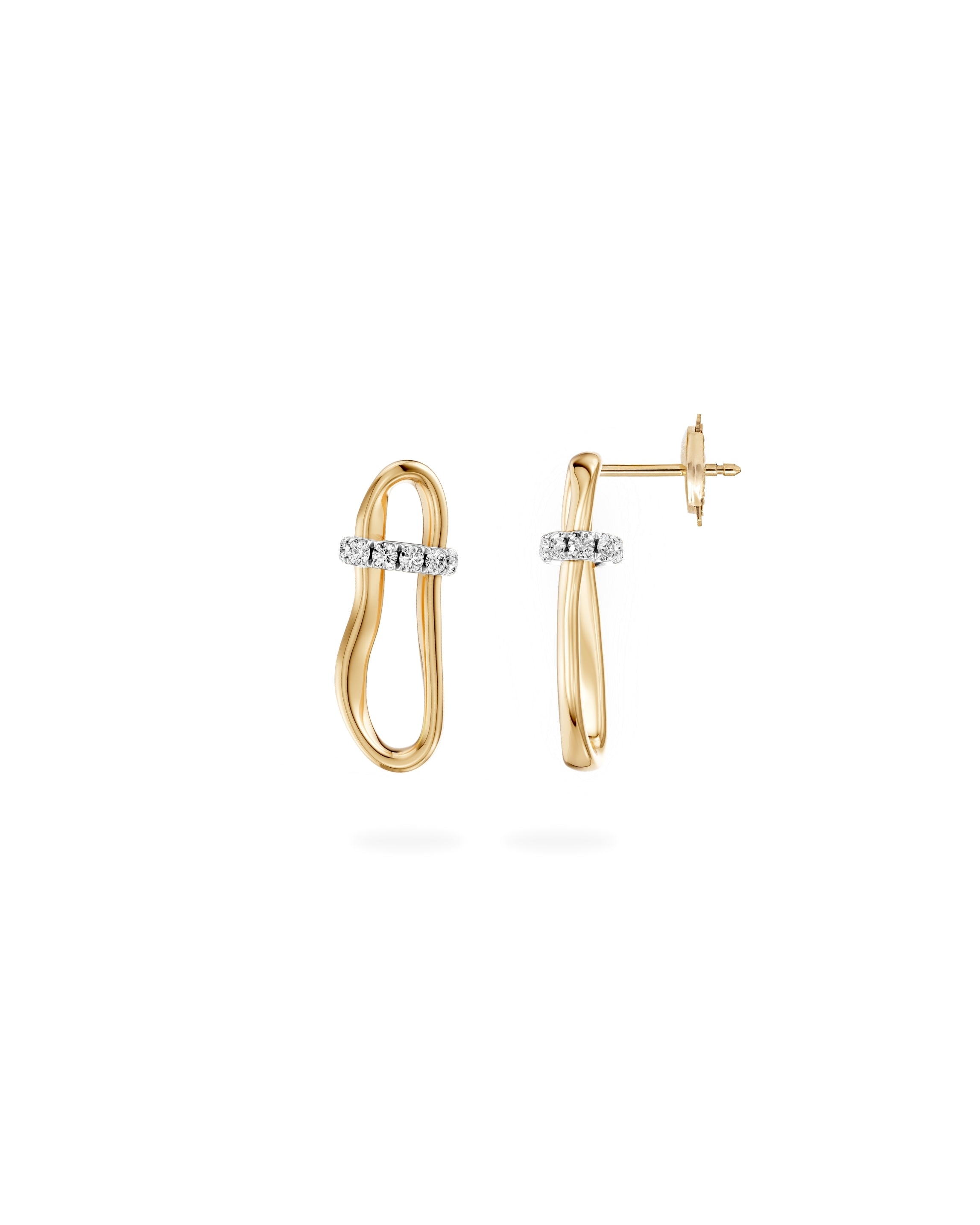 Crushed Cinch Nano Diamond Earrings