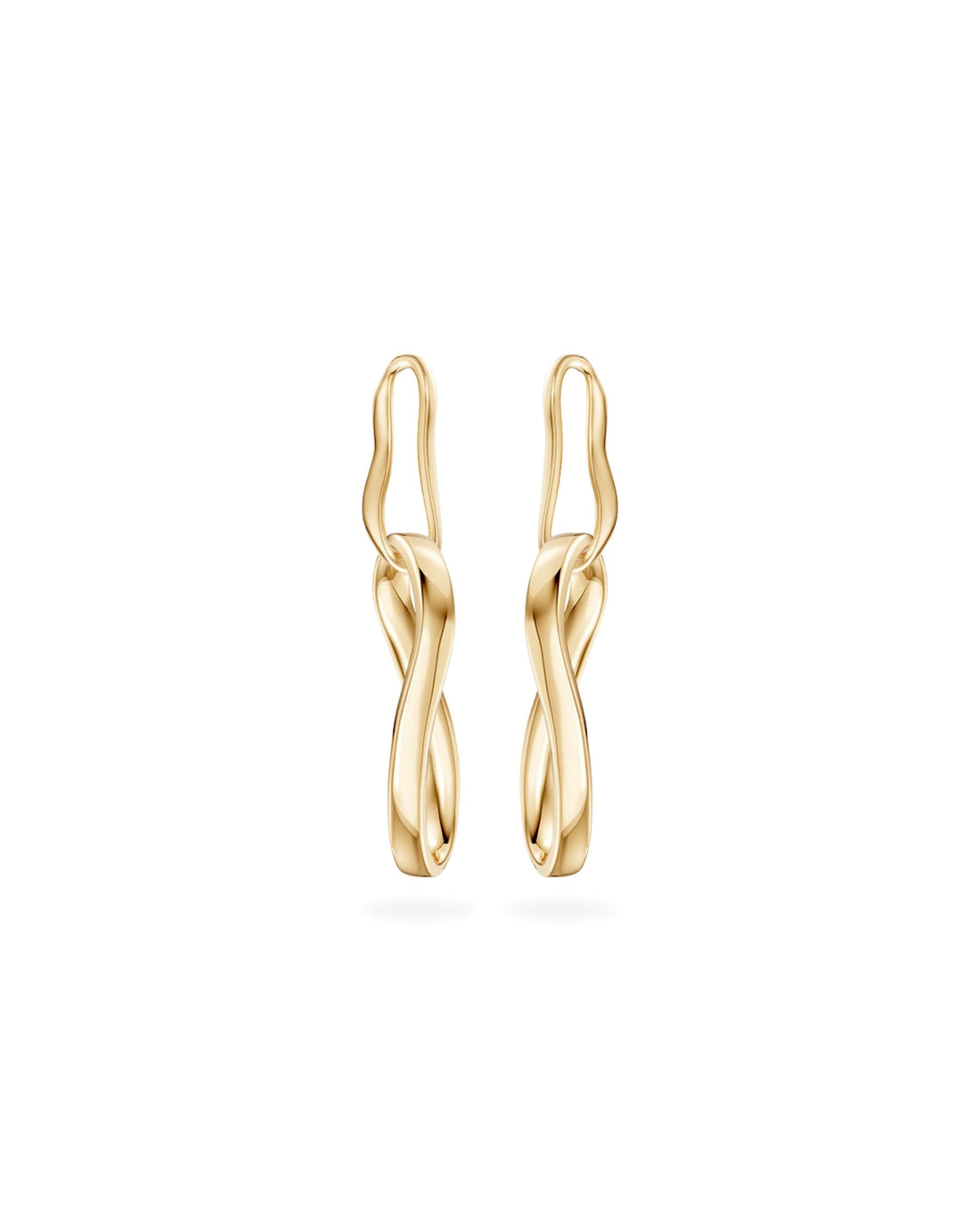 Crushed Nano Link Drop Earrings