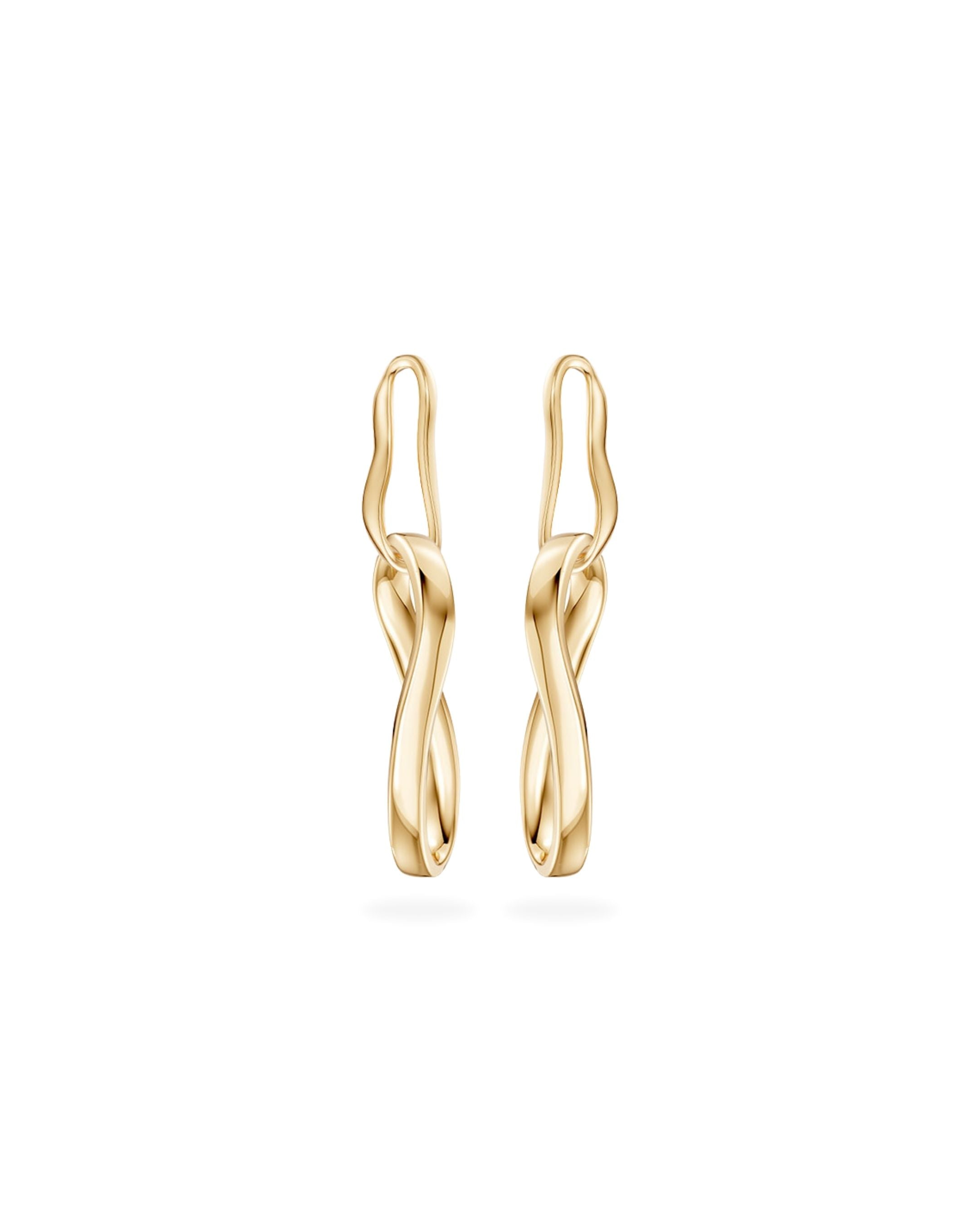 Crushed Nano Link Drop Earrings