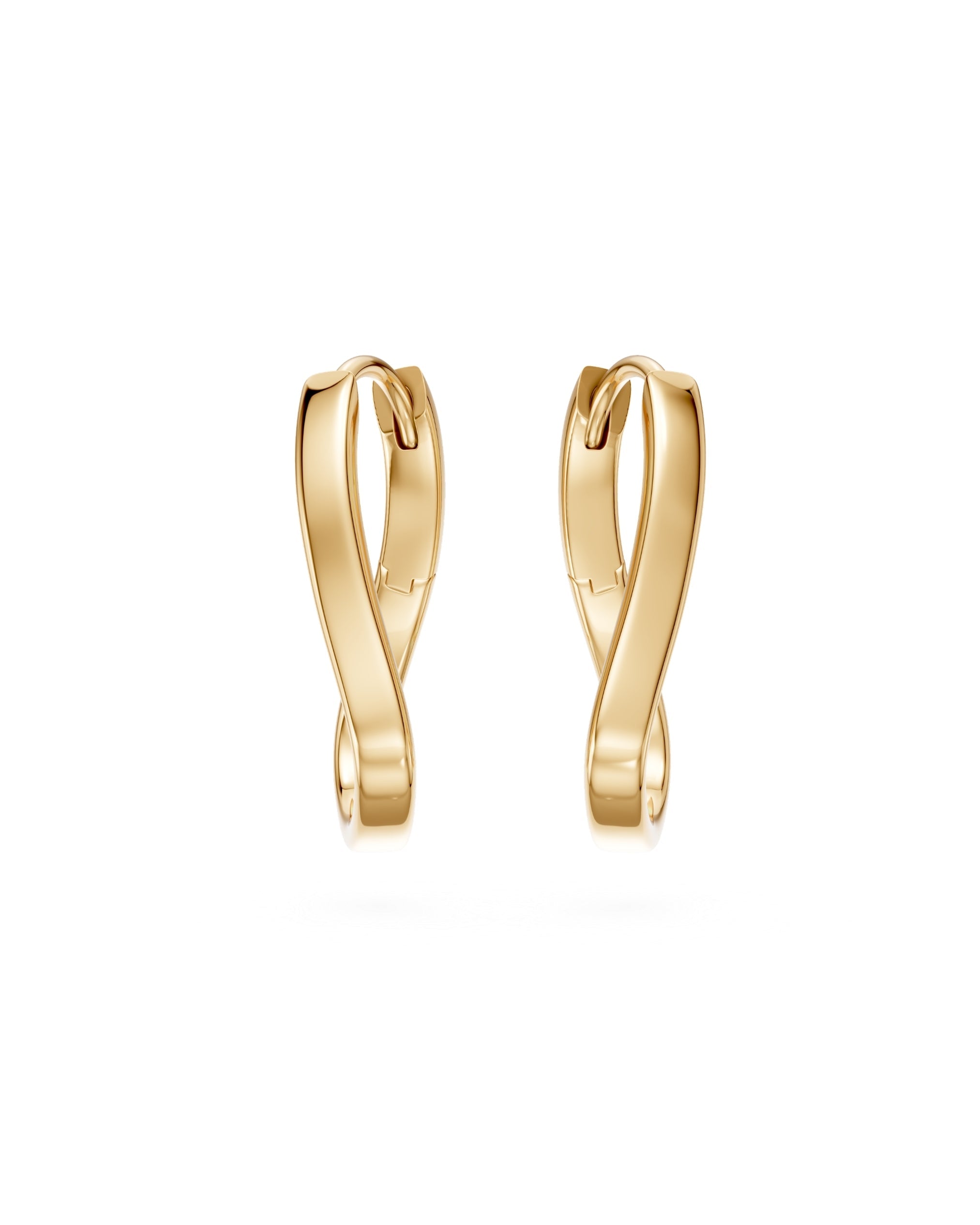 Crushed Macro A Link Hoop Earrings