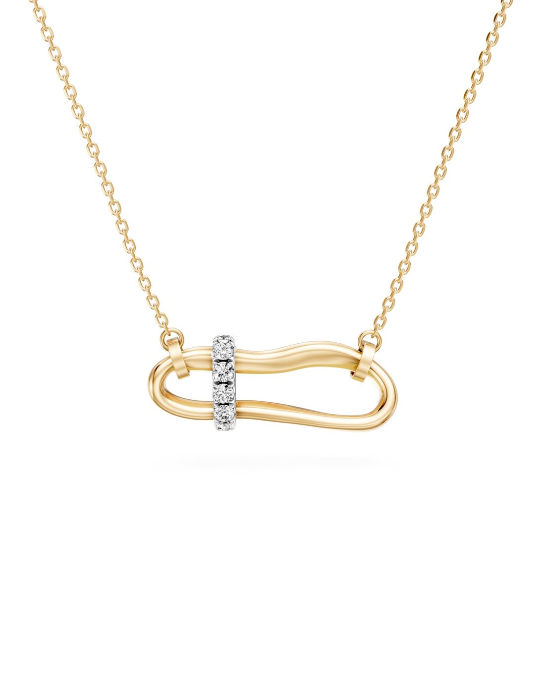 Crushed Cinch Macro Diamond Necklace