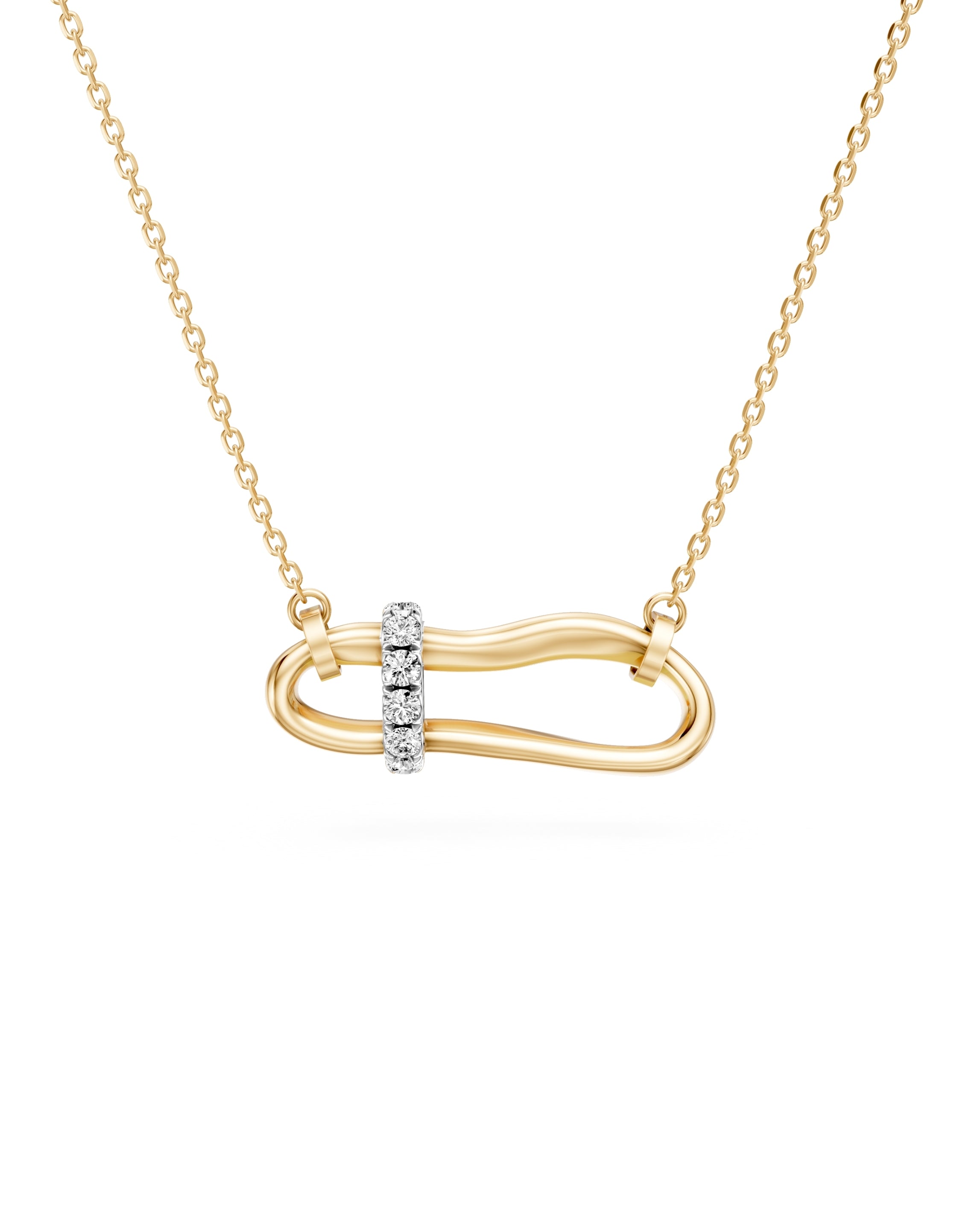 Crushed Cinch Macro Diamond Necklace
