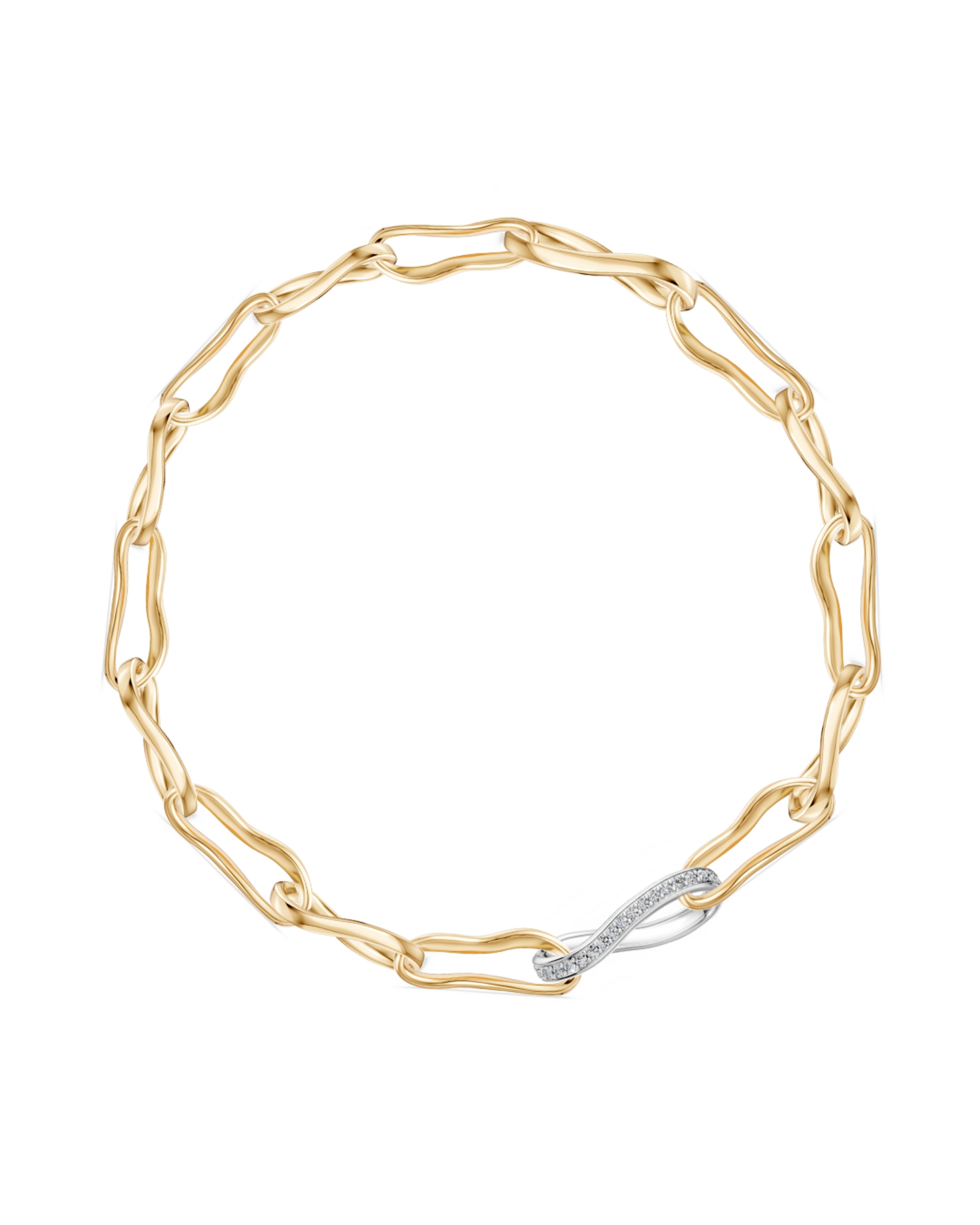 Crushed Macro Link Necklace