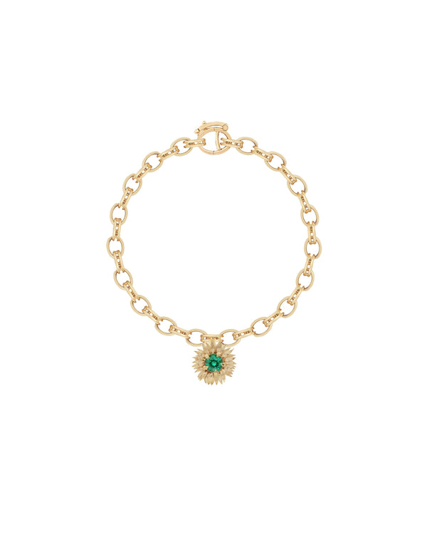 Maxi Sunflower Emerald Bracelet - Limited Edition
