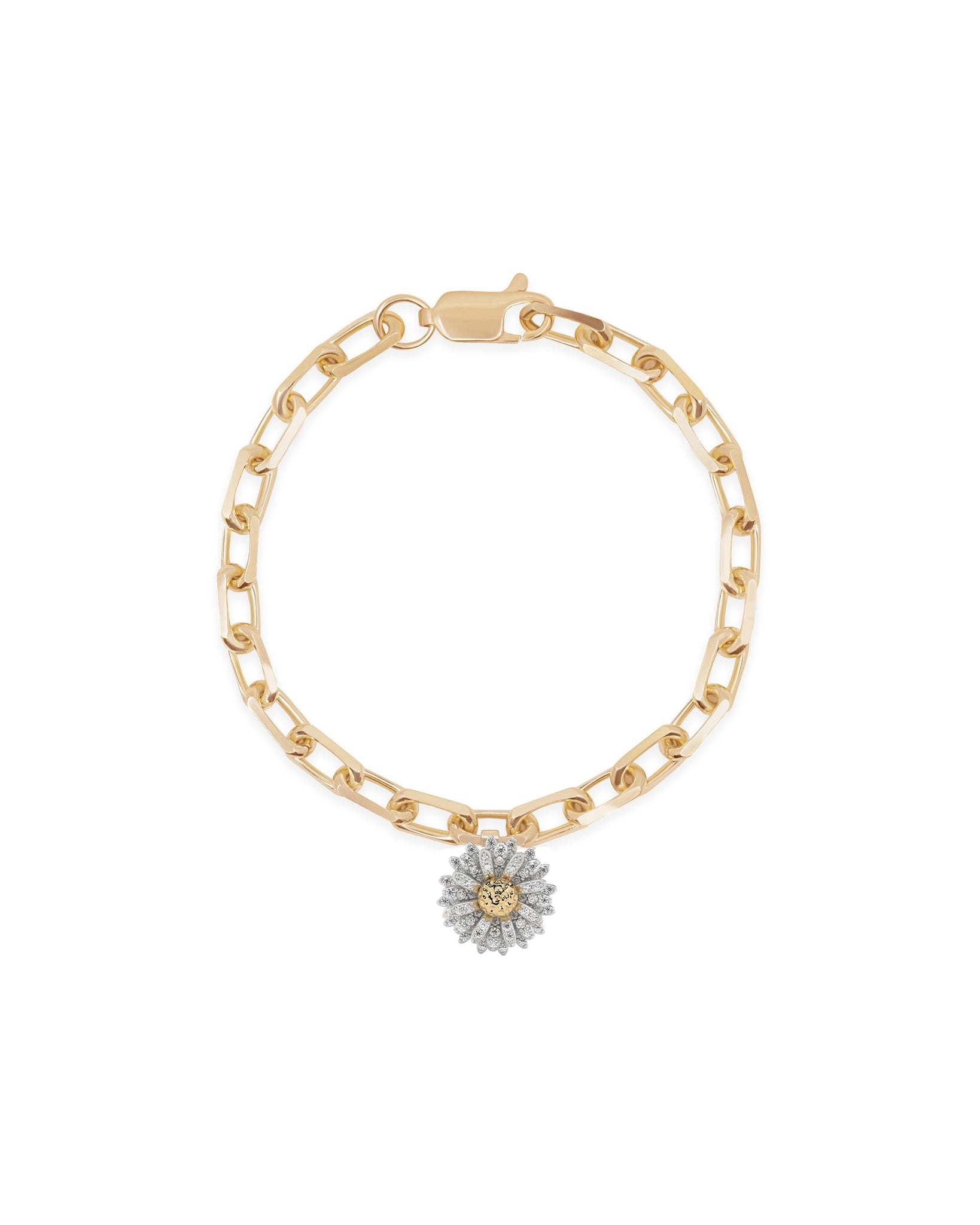 Maxi Daisy Bracelet in Gold with Diamonds