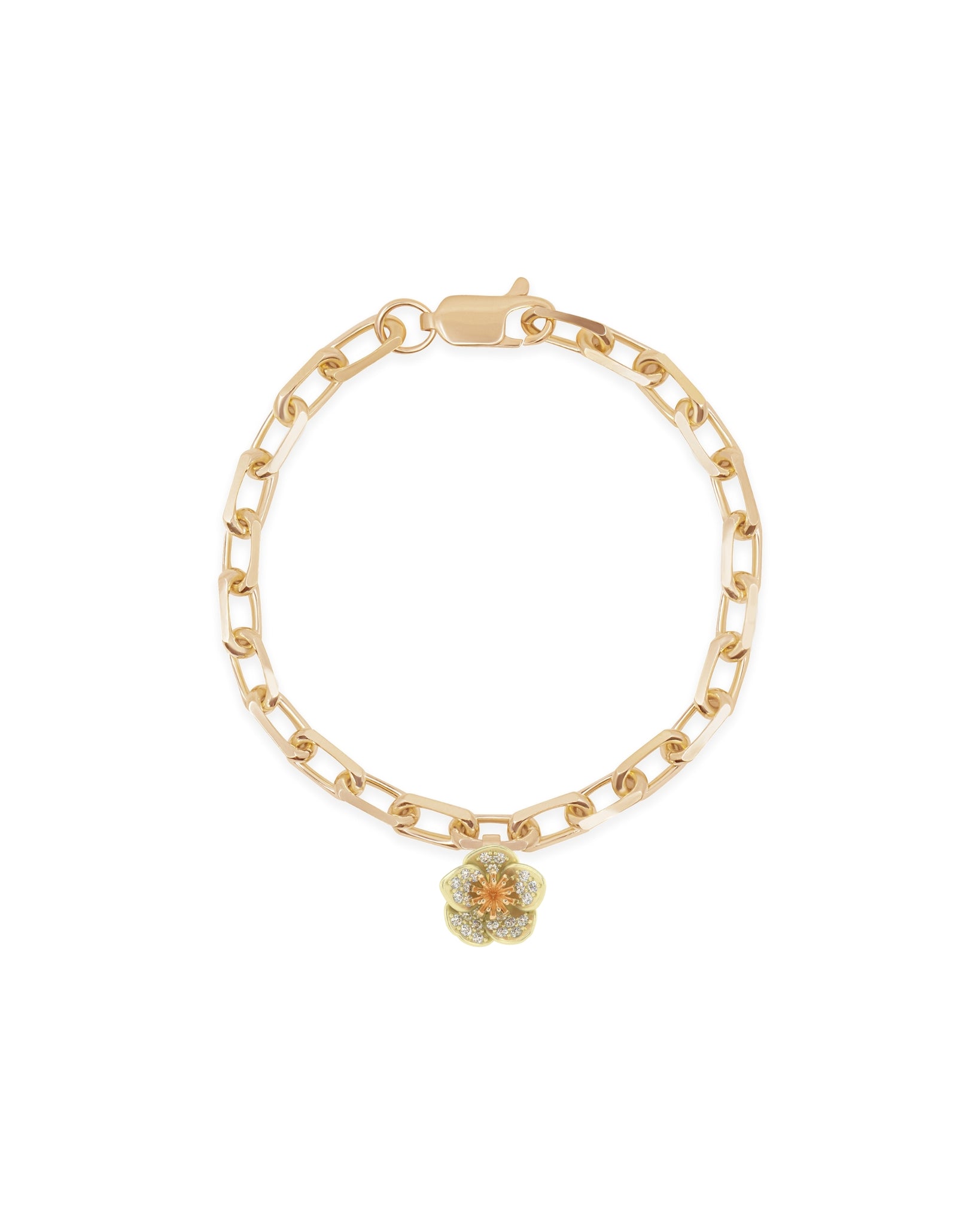Maxi Hellebore Bracelet in Gold with Diamonds