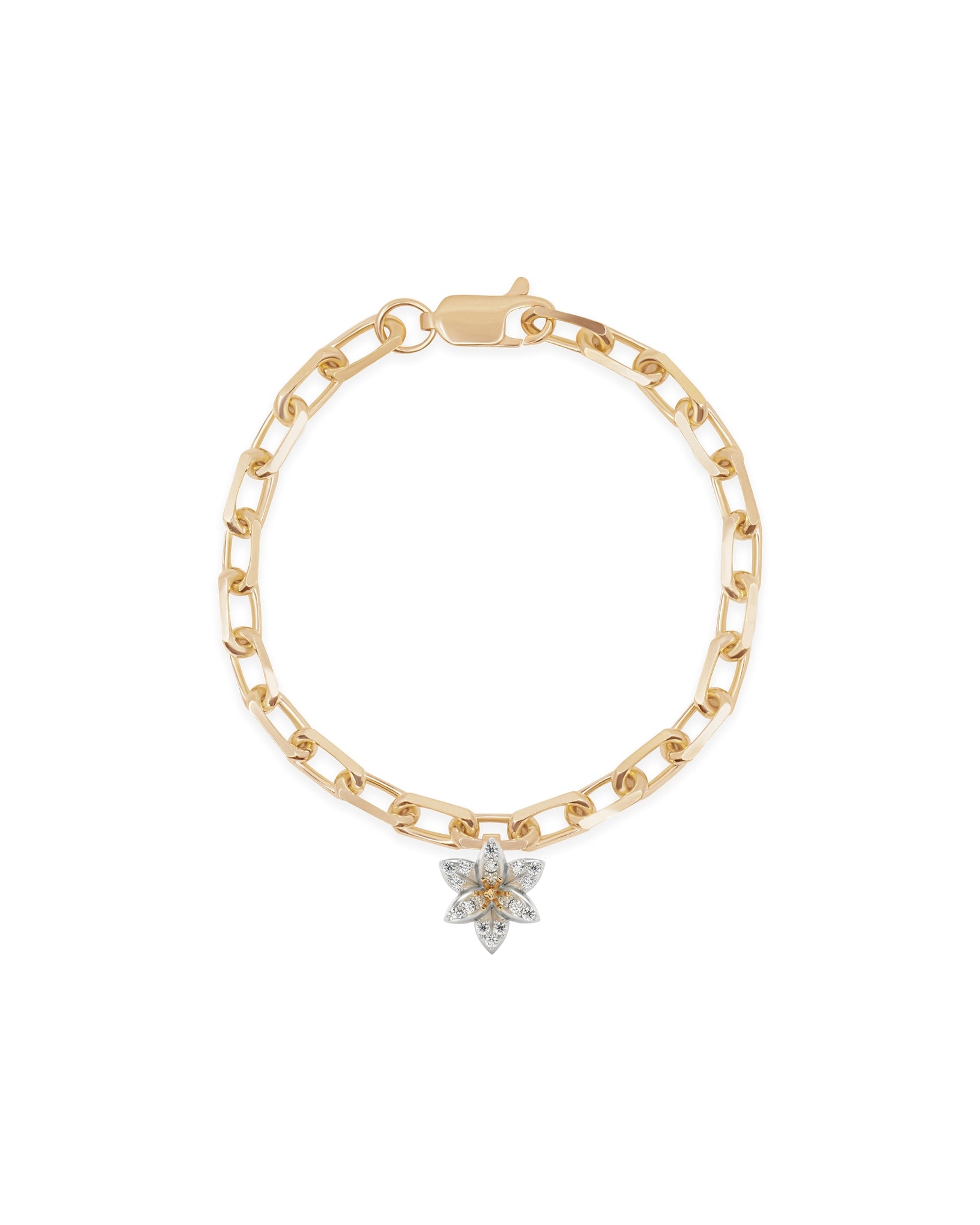 Maxi Lily Bracelet in Gold with Diamonds