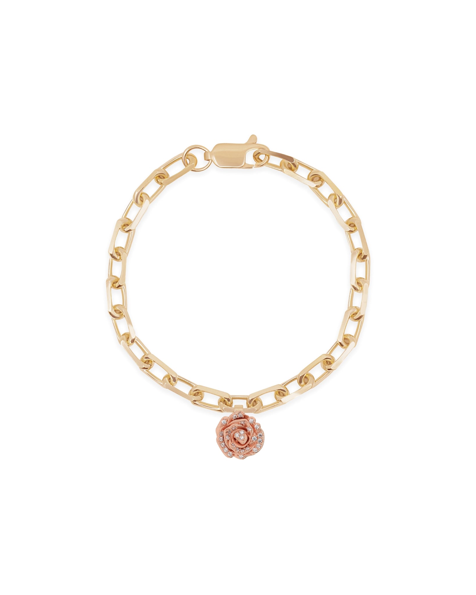 Maxi Rose Bracelet in Gold with Diamonds