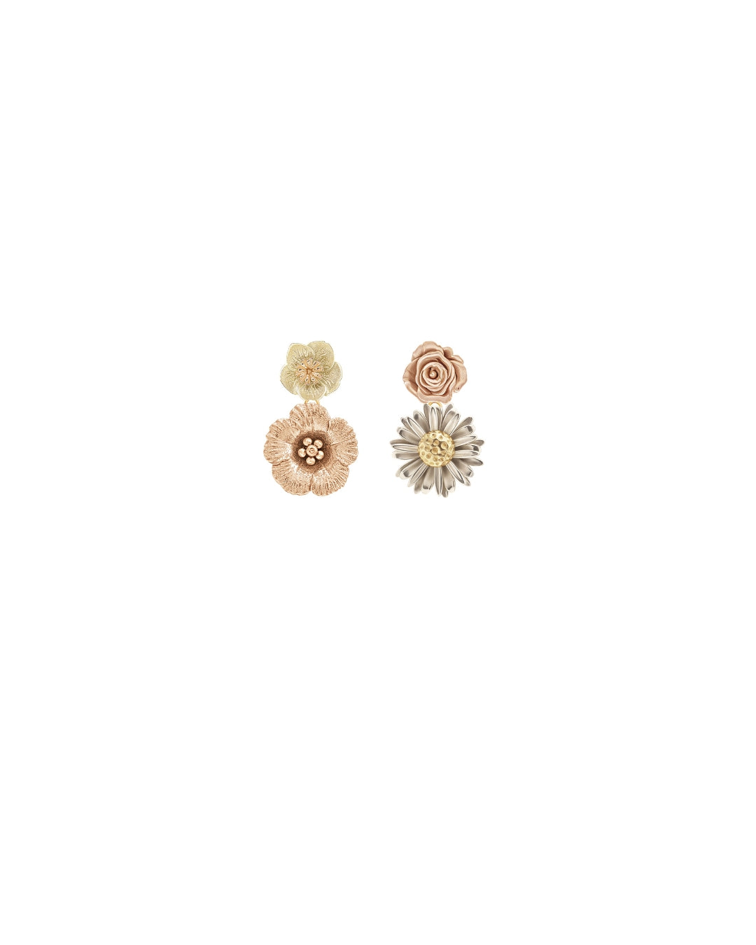 Flora Gold Drop Earrings
