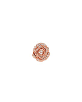 Rose stud with gemstones on a white background