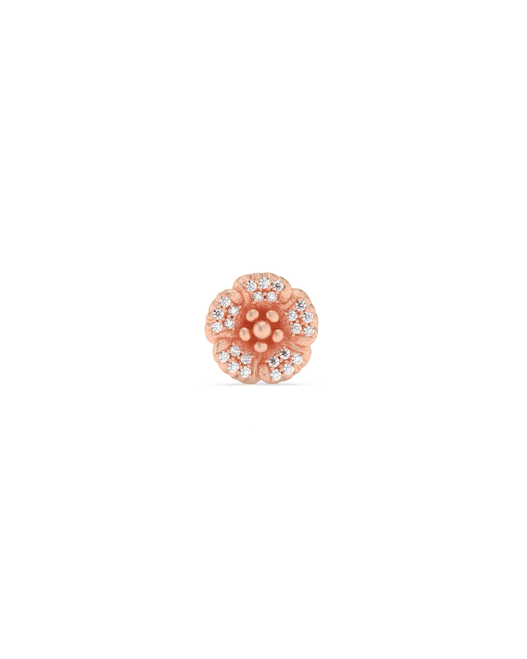 Flora Maxi Petunia Pavé Diamond Necklace
