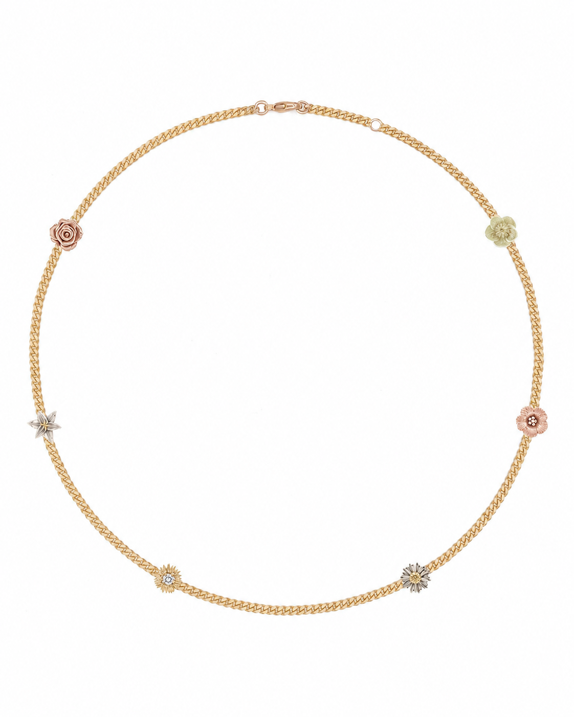 Flora Slim Curb Necklace