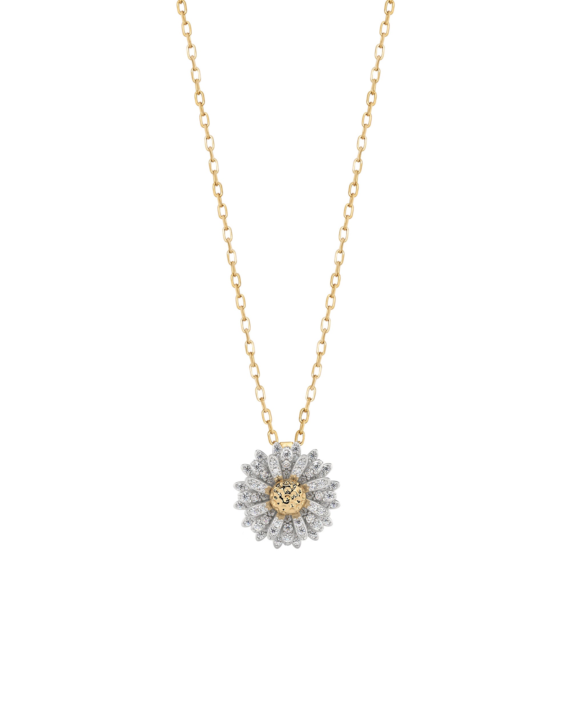 Flora Maxi Daisy Pavé Diamond Necklace
