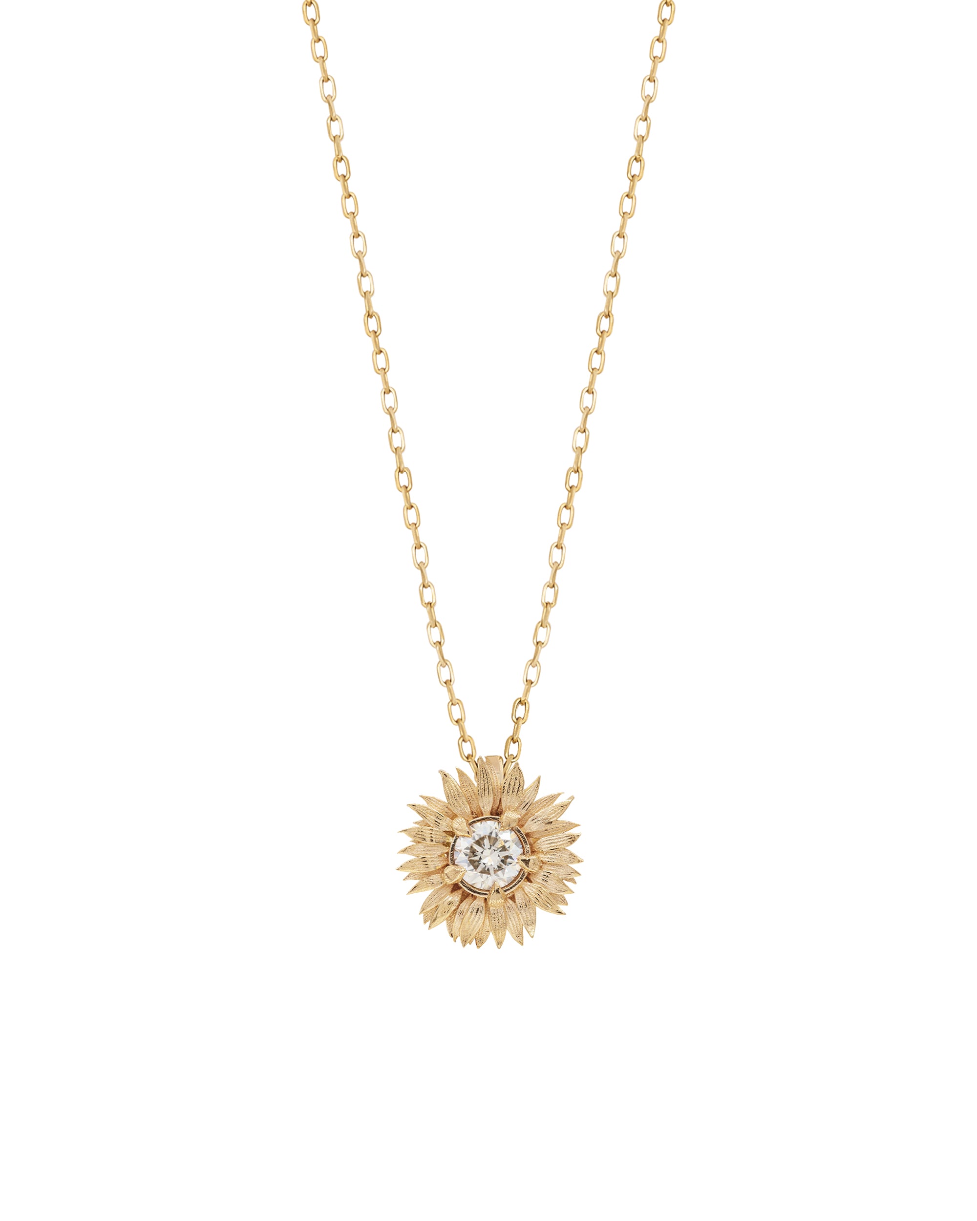 Flora Charm 14K Gold Diamond Necklace – Bernard James