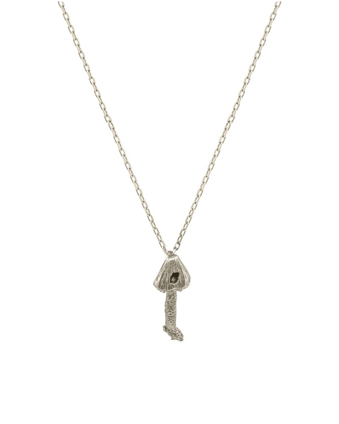 14kt gold and diamond magic mushroom necklace | Luna Skye