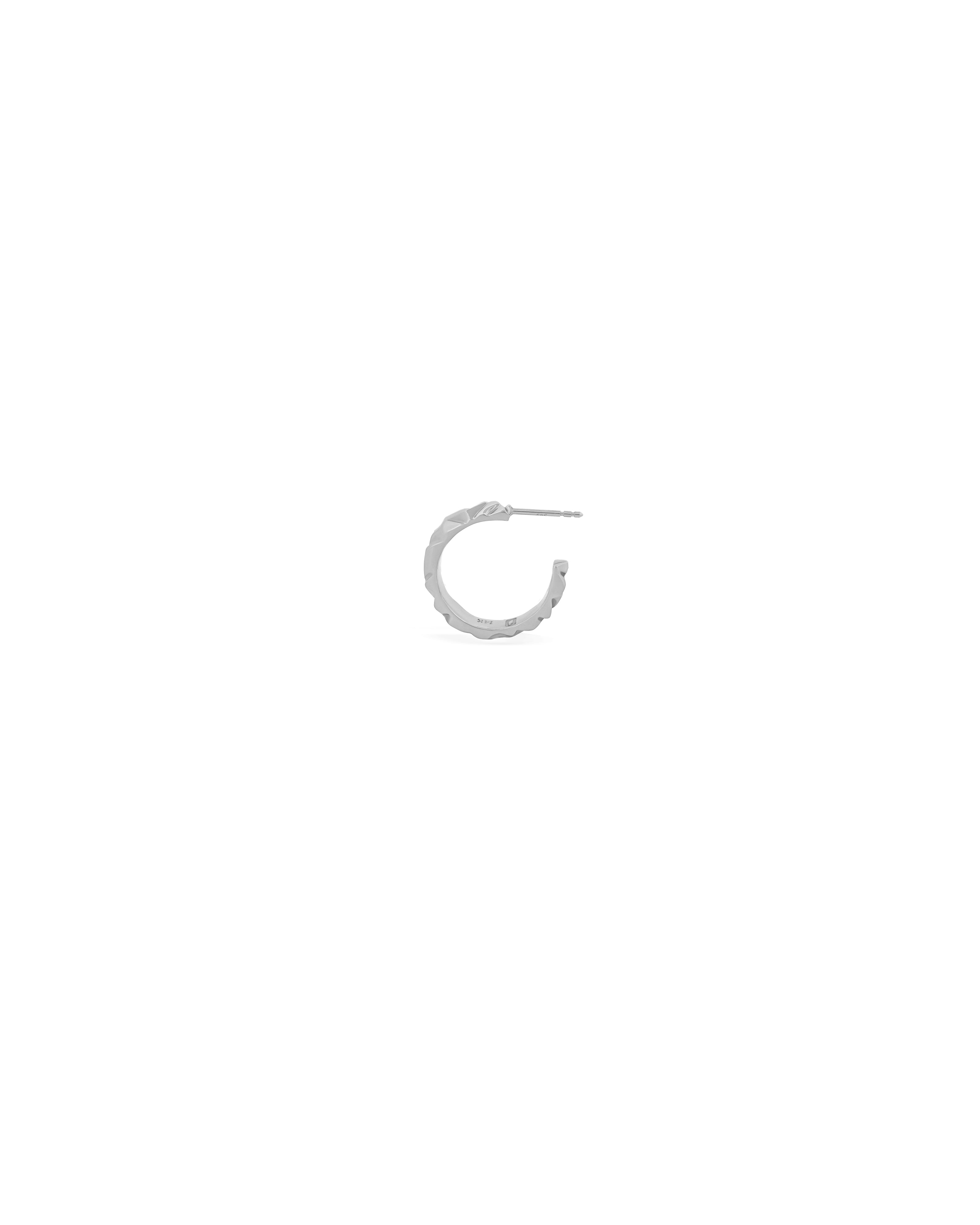 Mirror Micro Sterling Silver Hoop Earrings