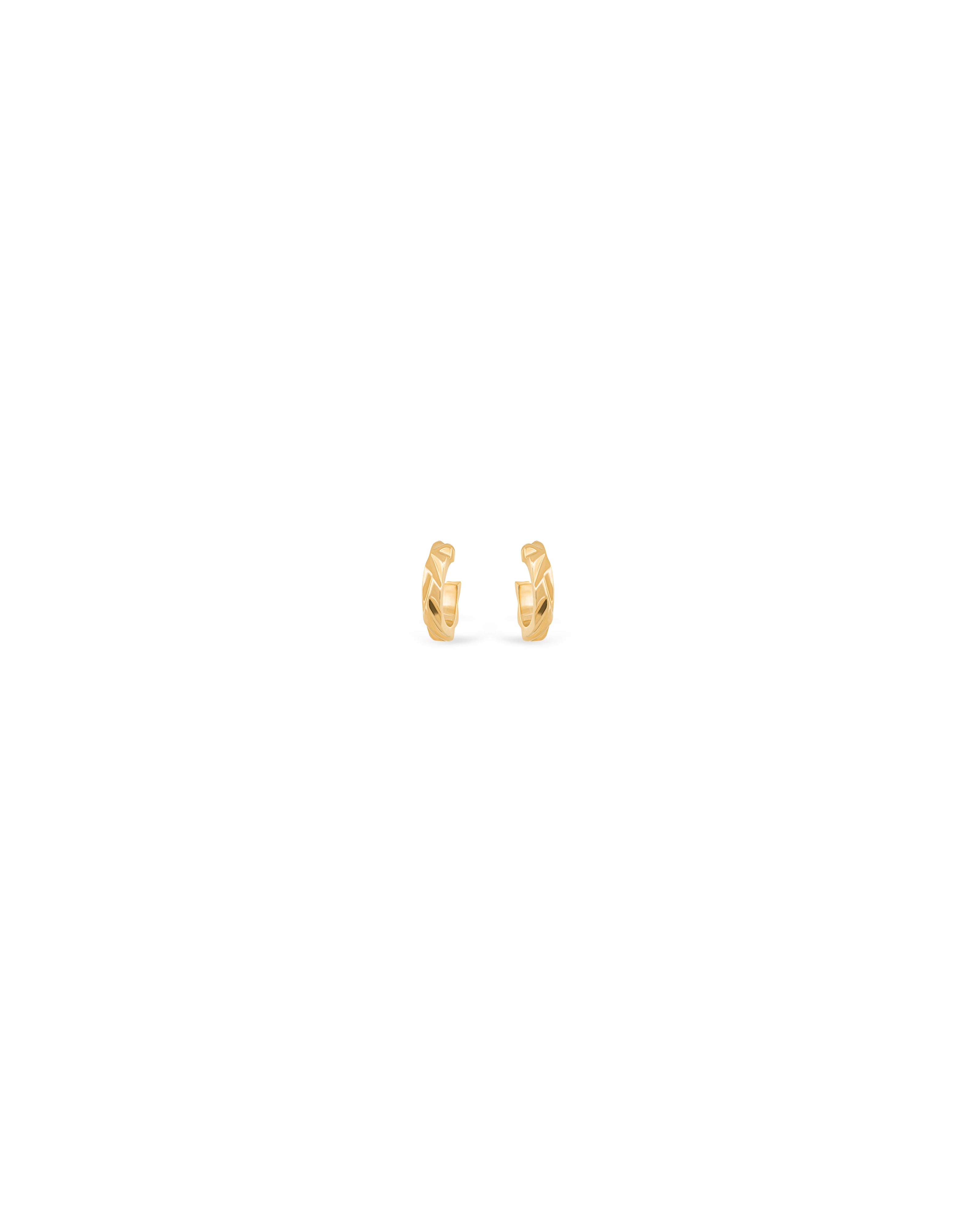 Mirror Nano 18k Gold Hoop Earrings