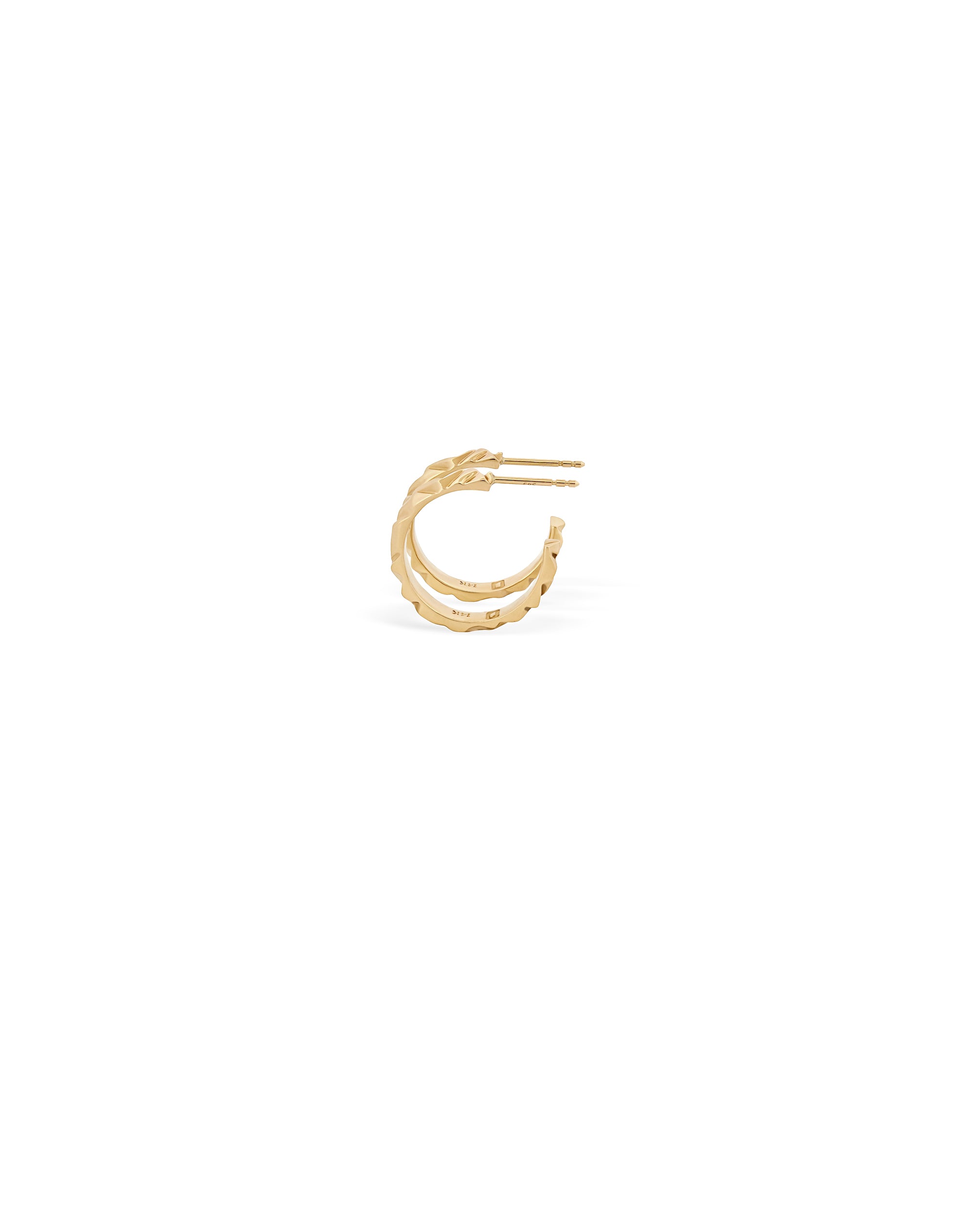 Mirror Midi Hoop Earrings