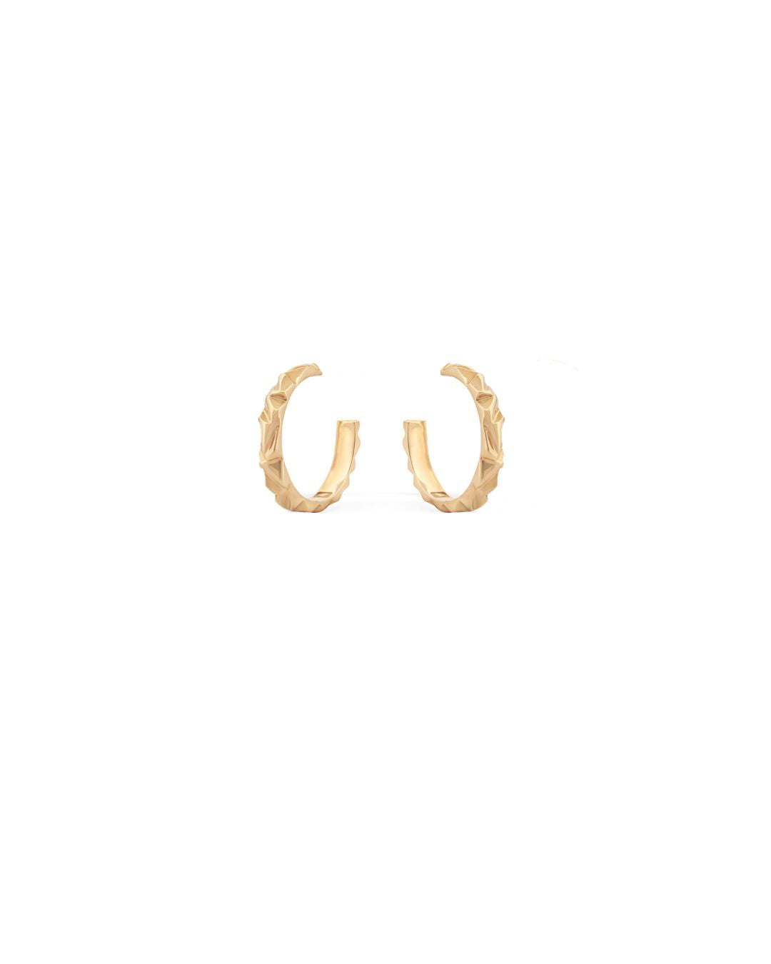 Mirror Midi Hoop Earrings