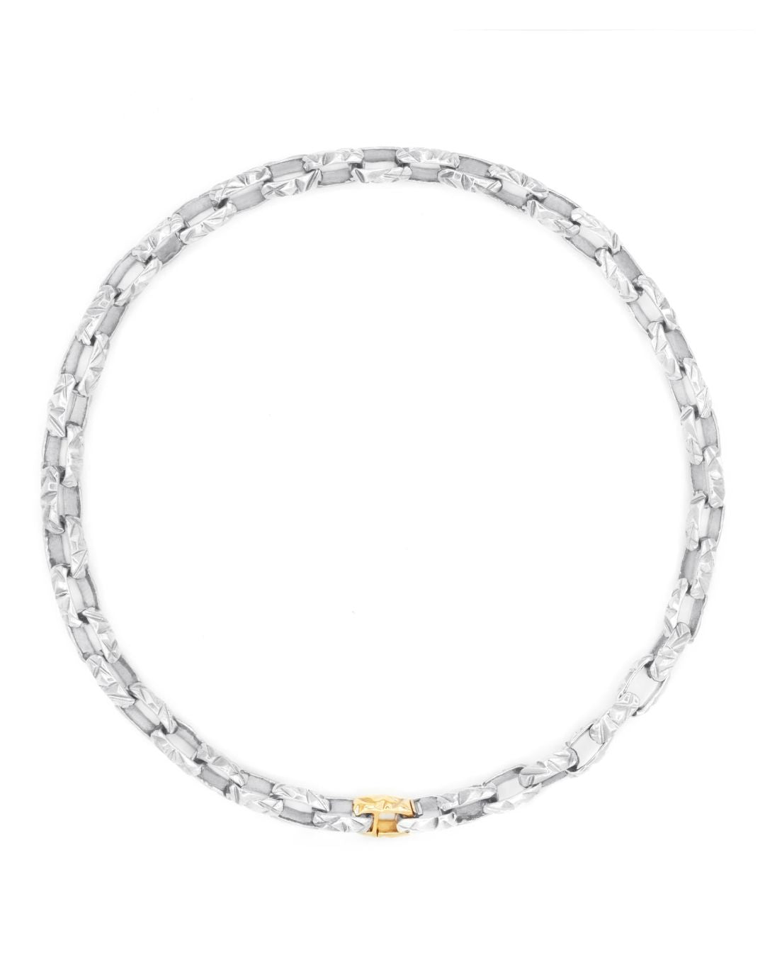 Mirror Macro Link Sterling Silver Necklace