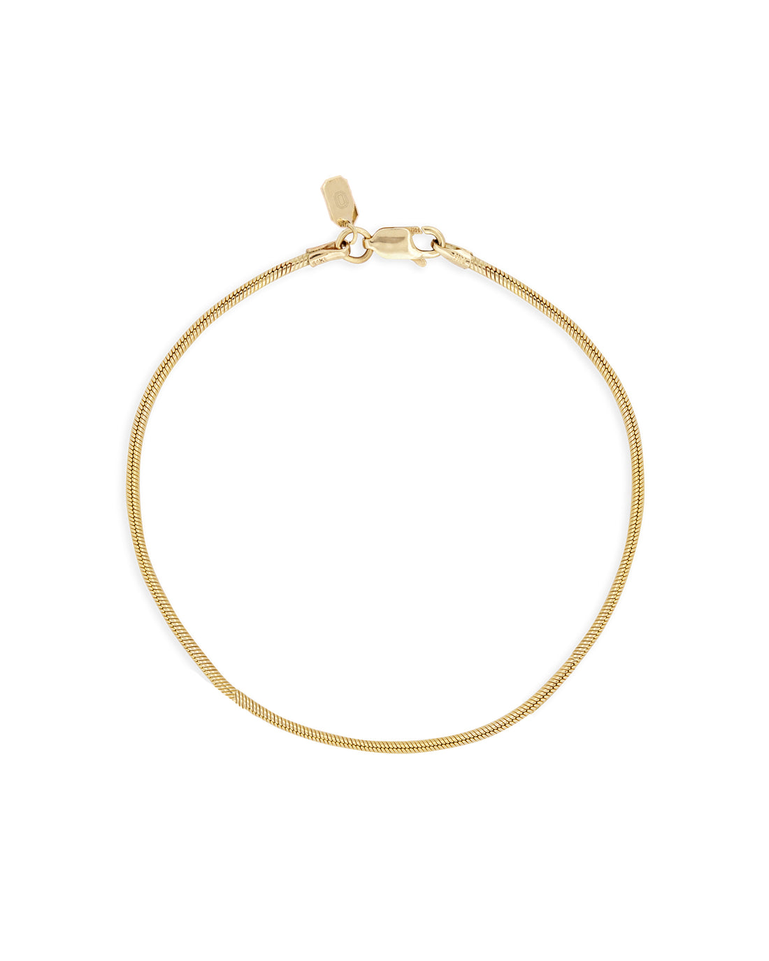 Gold bracelet on a white background