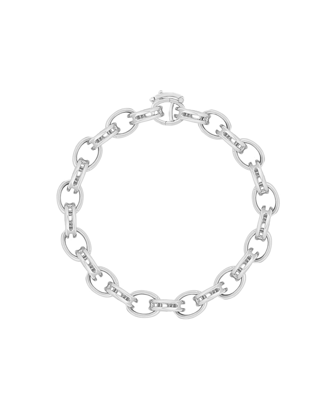 Frame Macro Link Sterling Silver Bracelet