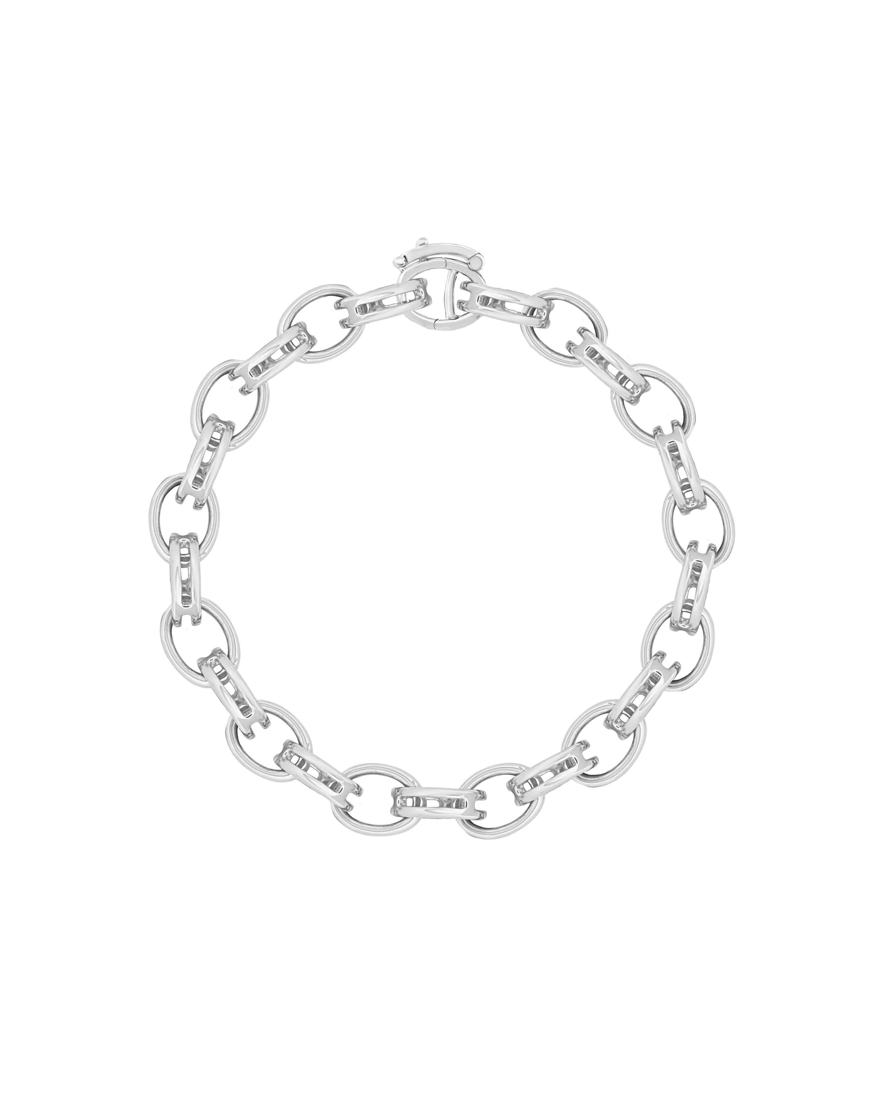 Frame Macro Link Sterling Silver Bracelet