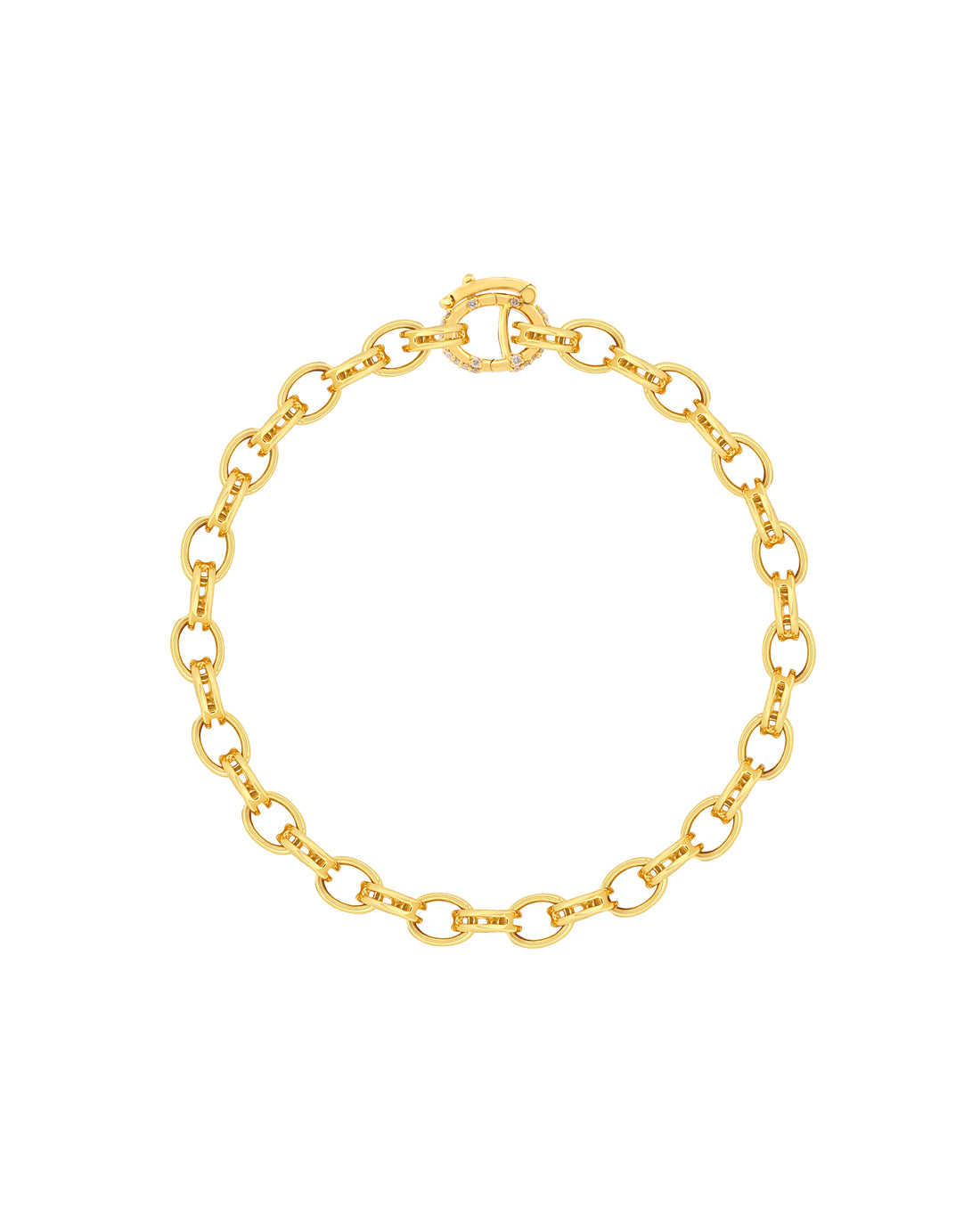 Frame Nano Link Pavé Diamond Clasp Bracelet
