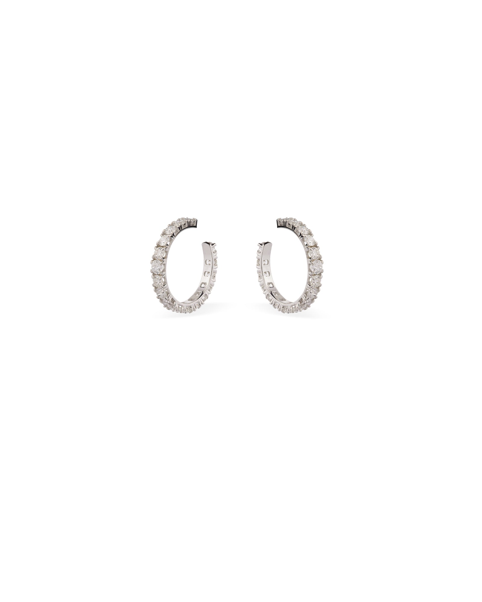 AURA White Diamond Hoop - Midi