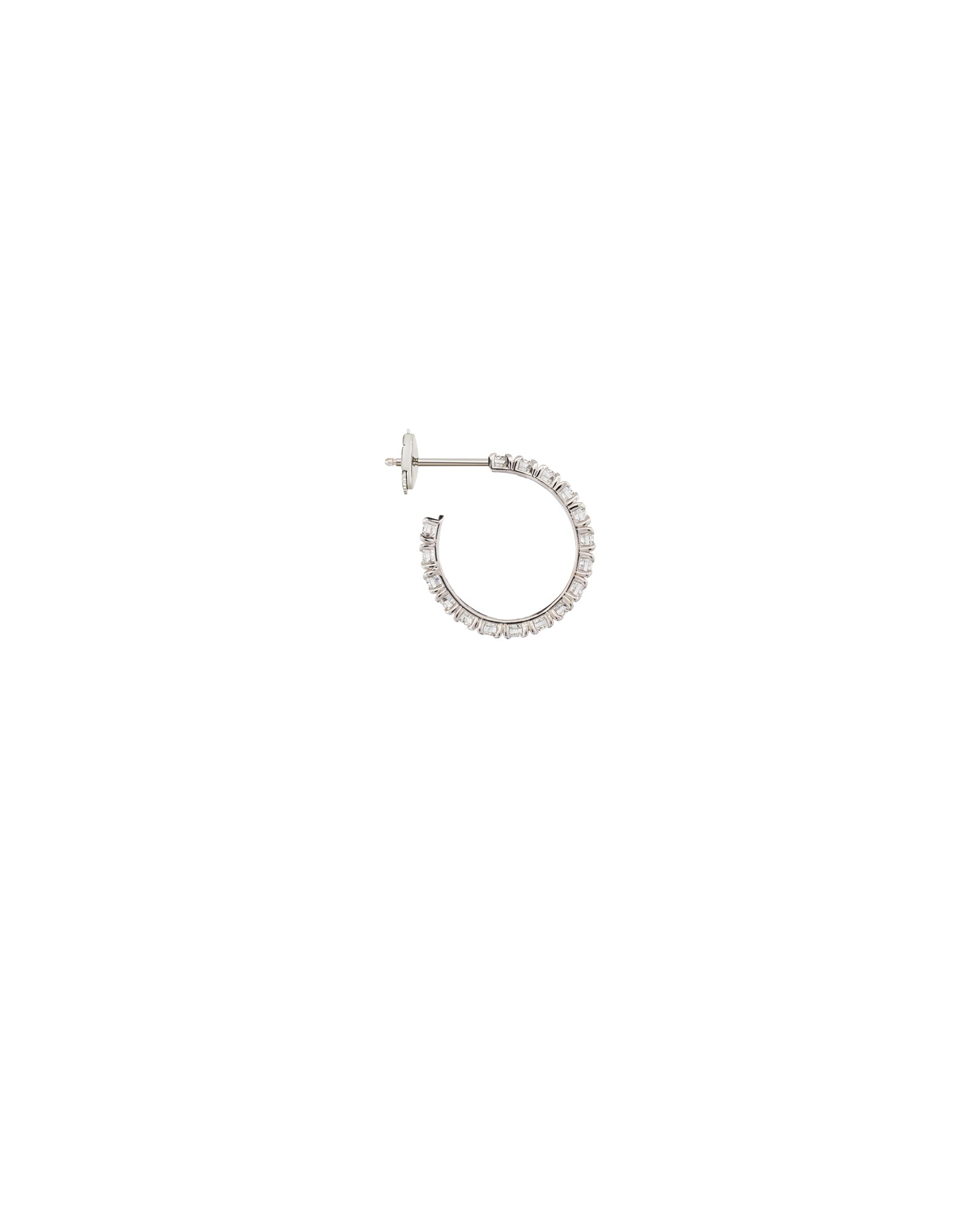 Aura Midi Diamond Hoop Earrings