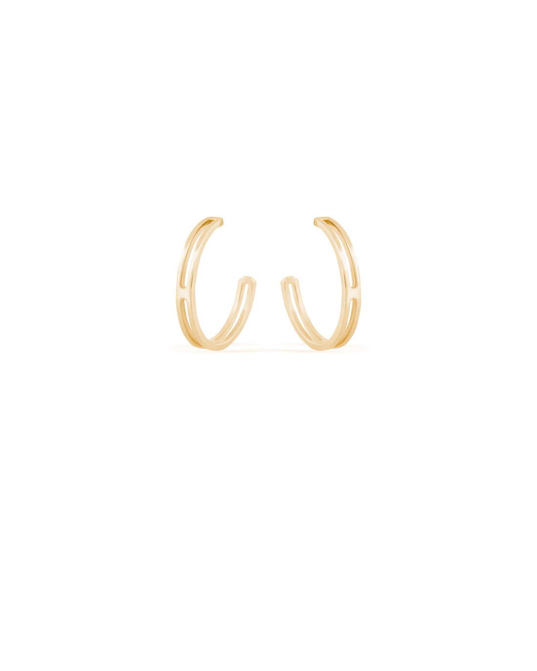 Frame Macro Gold Hoop Earrings