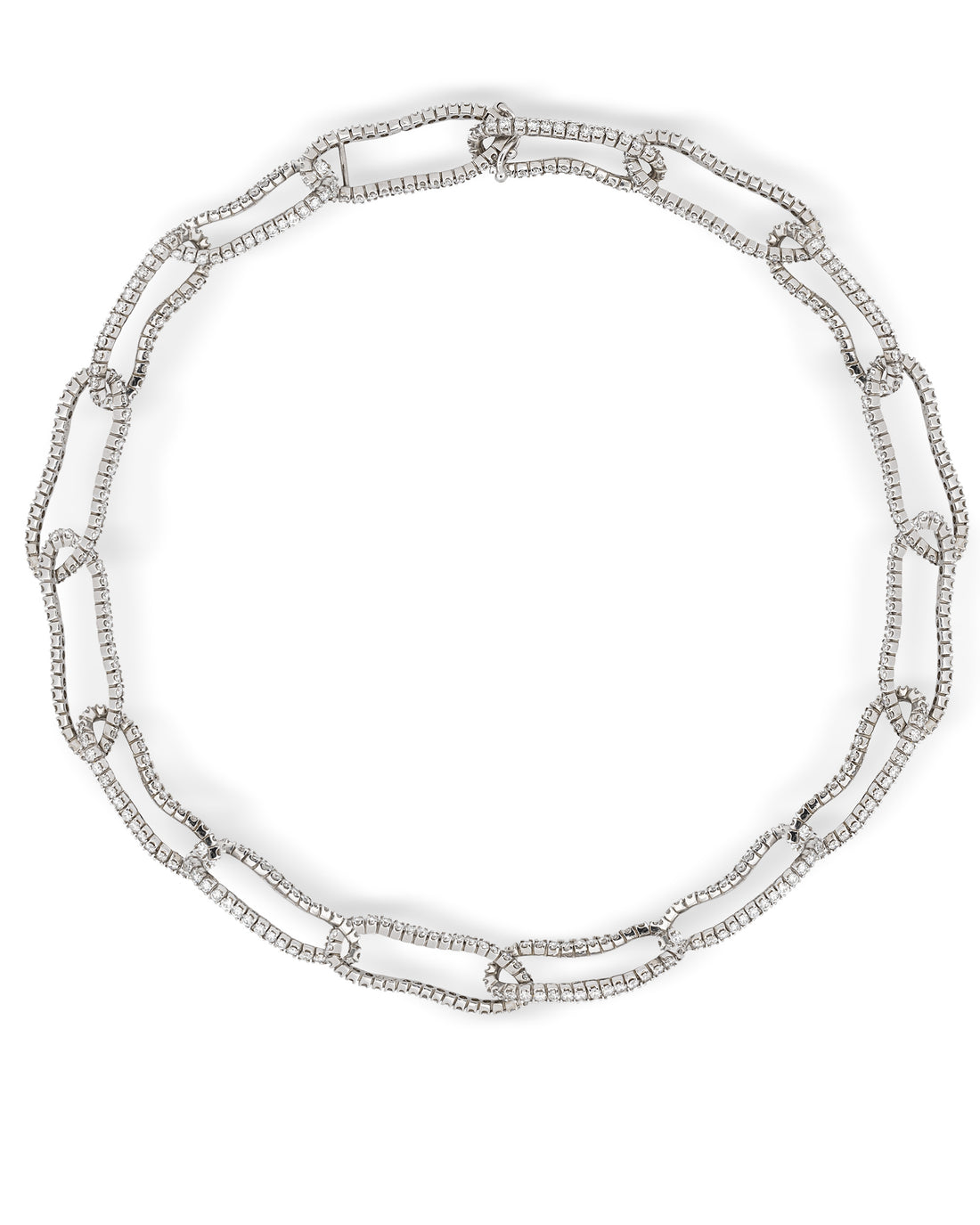Process Crushed Link Macro Diamond Necklace