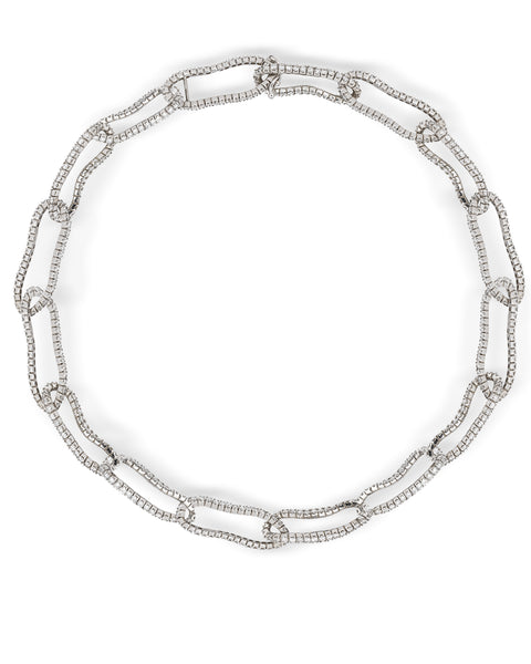 Crushed Link Macro Diamond Necklace – Bernard James