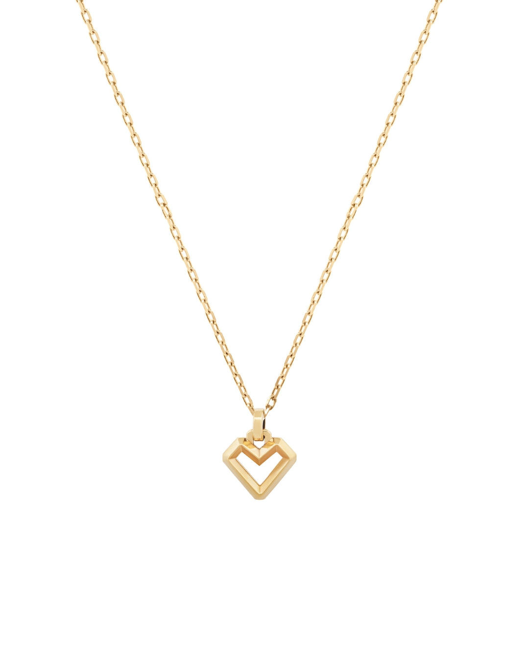 14K Gold Heart Charm Necklace