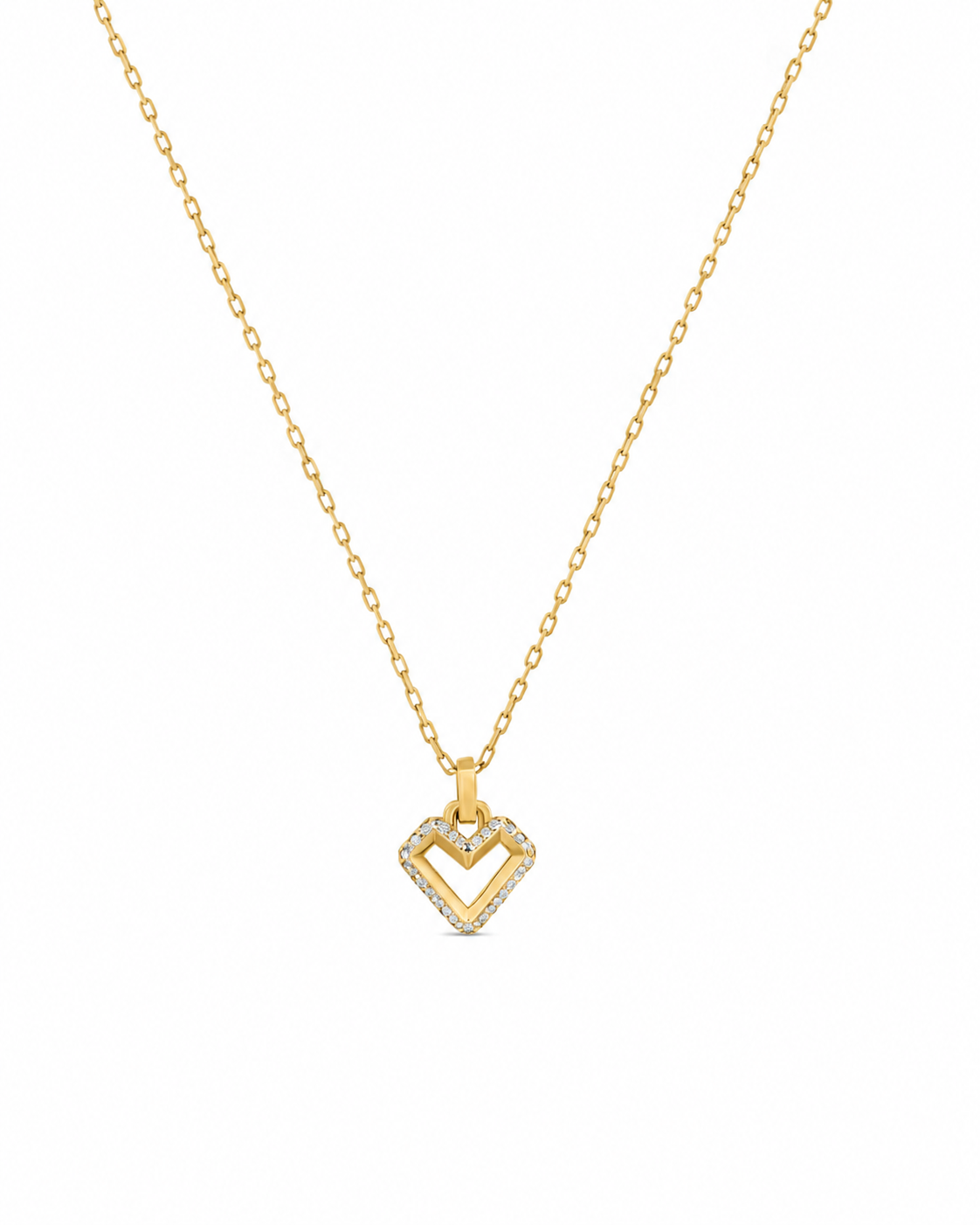 Heart Pavé Diamond Necklace
