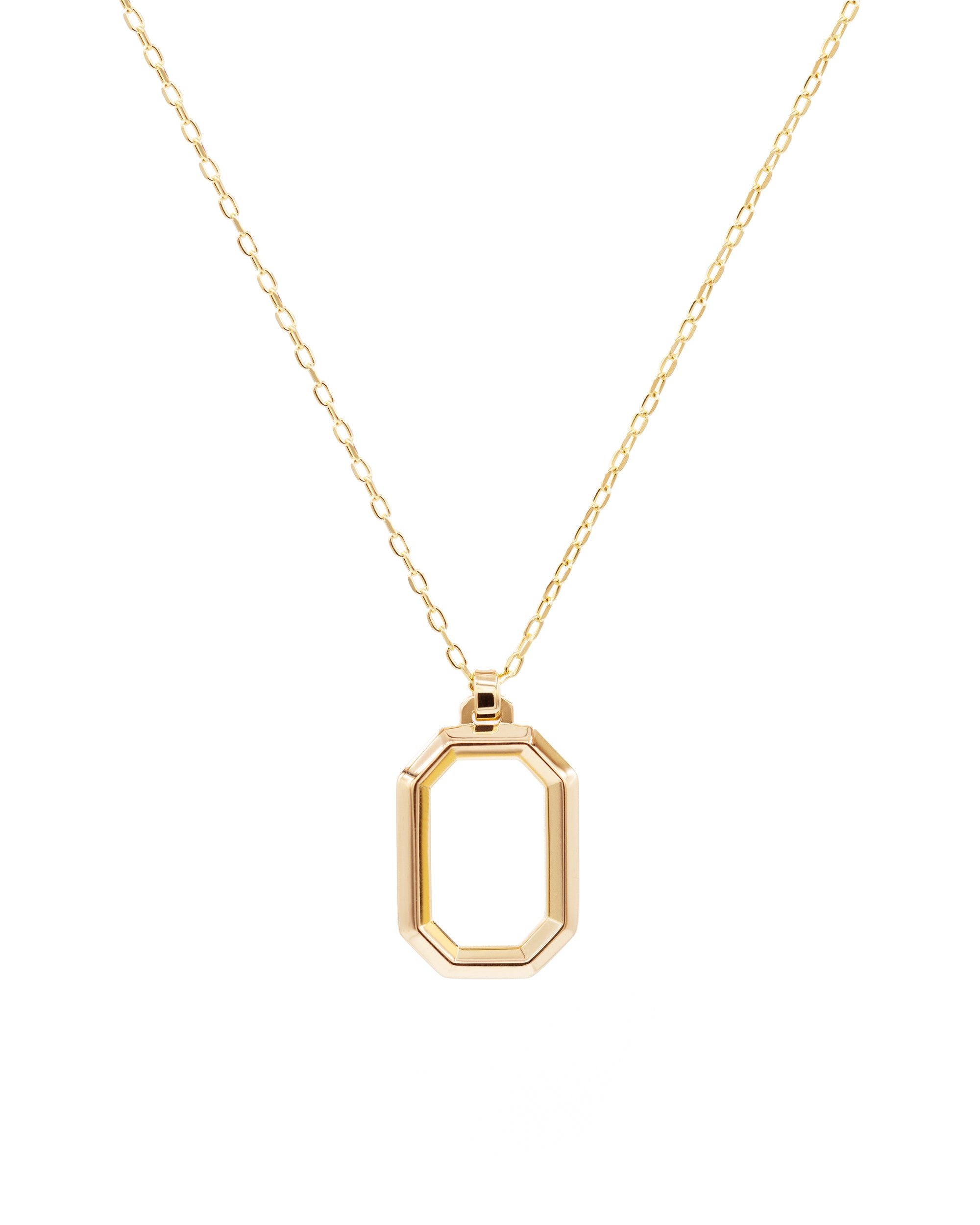 Mirror Logo 2022 18k Gold Pendant Necklace